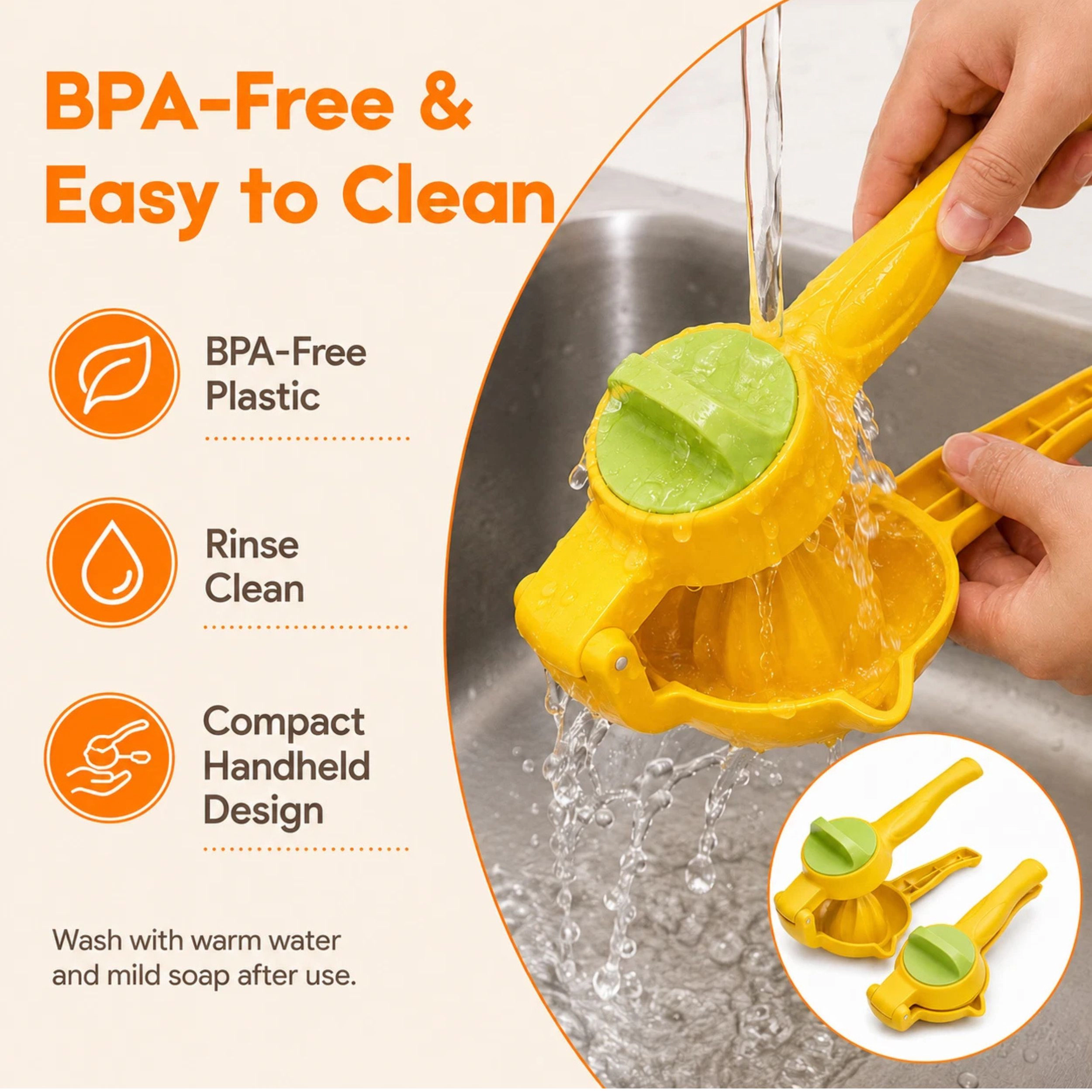 Home Collection Manual Lemon Lime Squeezer Citrus Juicer Press with Reamer