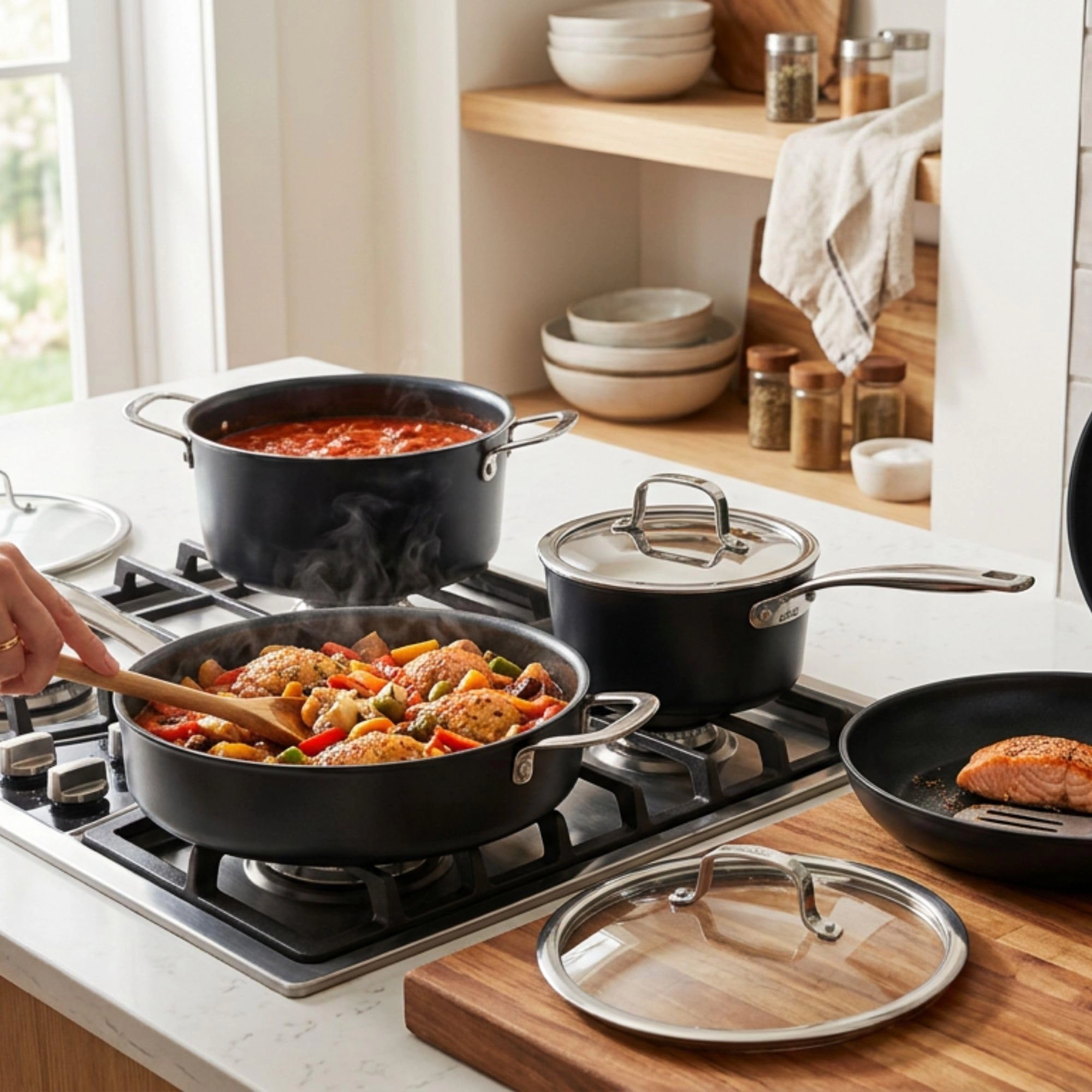 Alva Maestro 9-Piece Ceramic-Coated Cookware Set