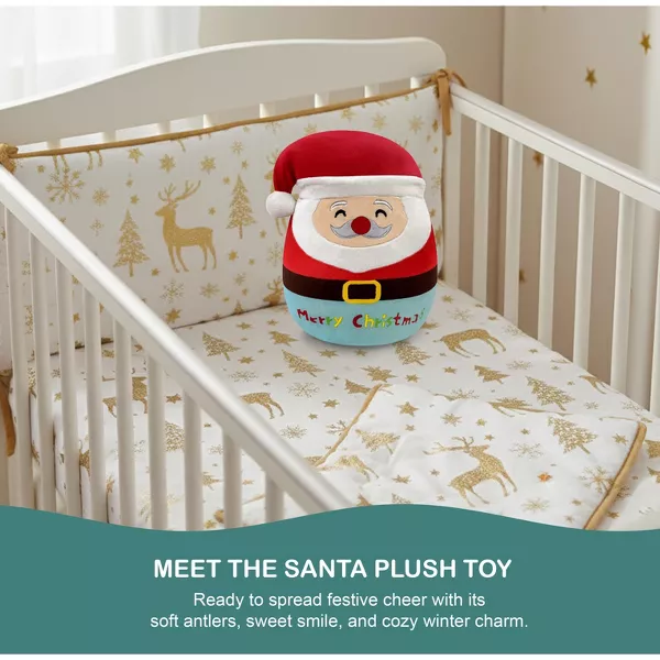 Sperric Christmas Santa Claus Plush Toy Soft Stuffed Animal, 10" Cute Holiday Plushie Gift for Kids, Babies Holiday Gift