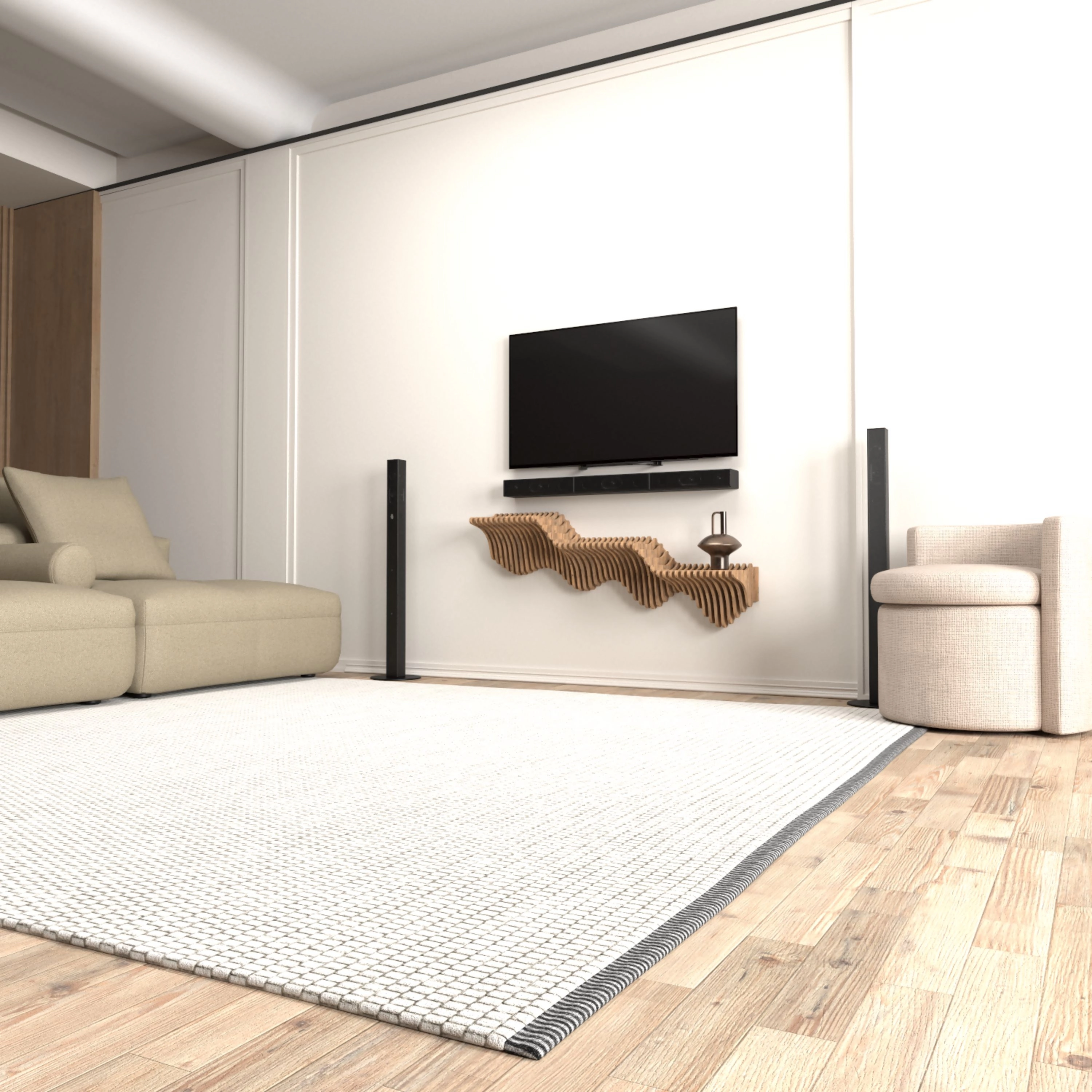 Wear Sierra 40" Geometric Floating Wall Shelf