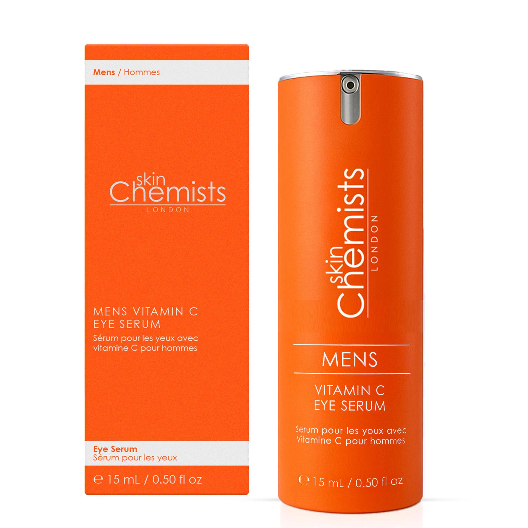 skinChemists Men's Vitamin C Eye Serum 15ml - Brightening Anti-Aging Treatment