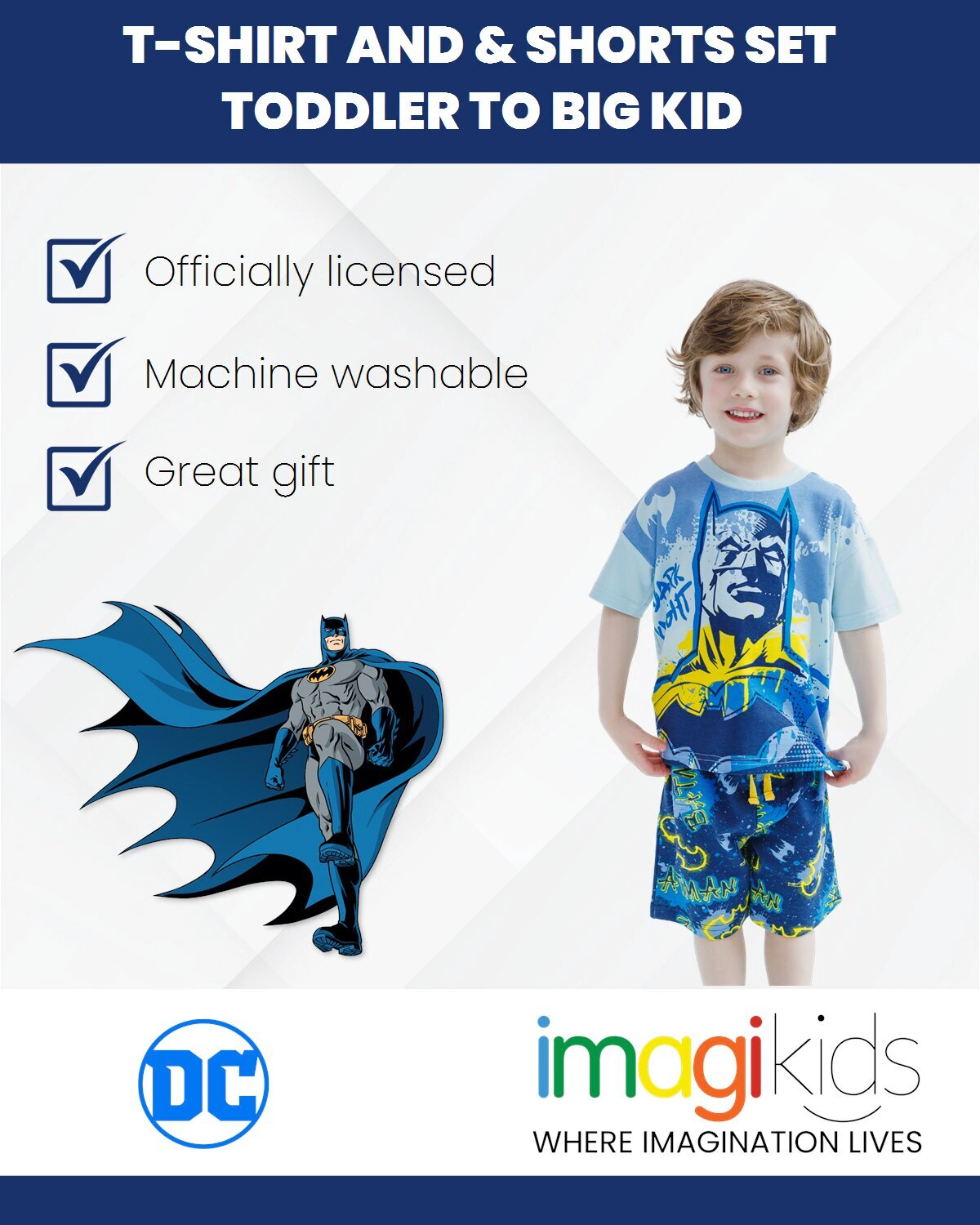 DC Comics Justice League Boys' 2-Piece T-Shirt and Shorts Set