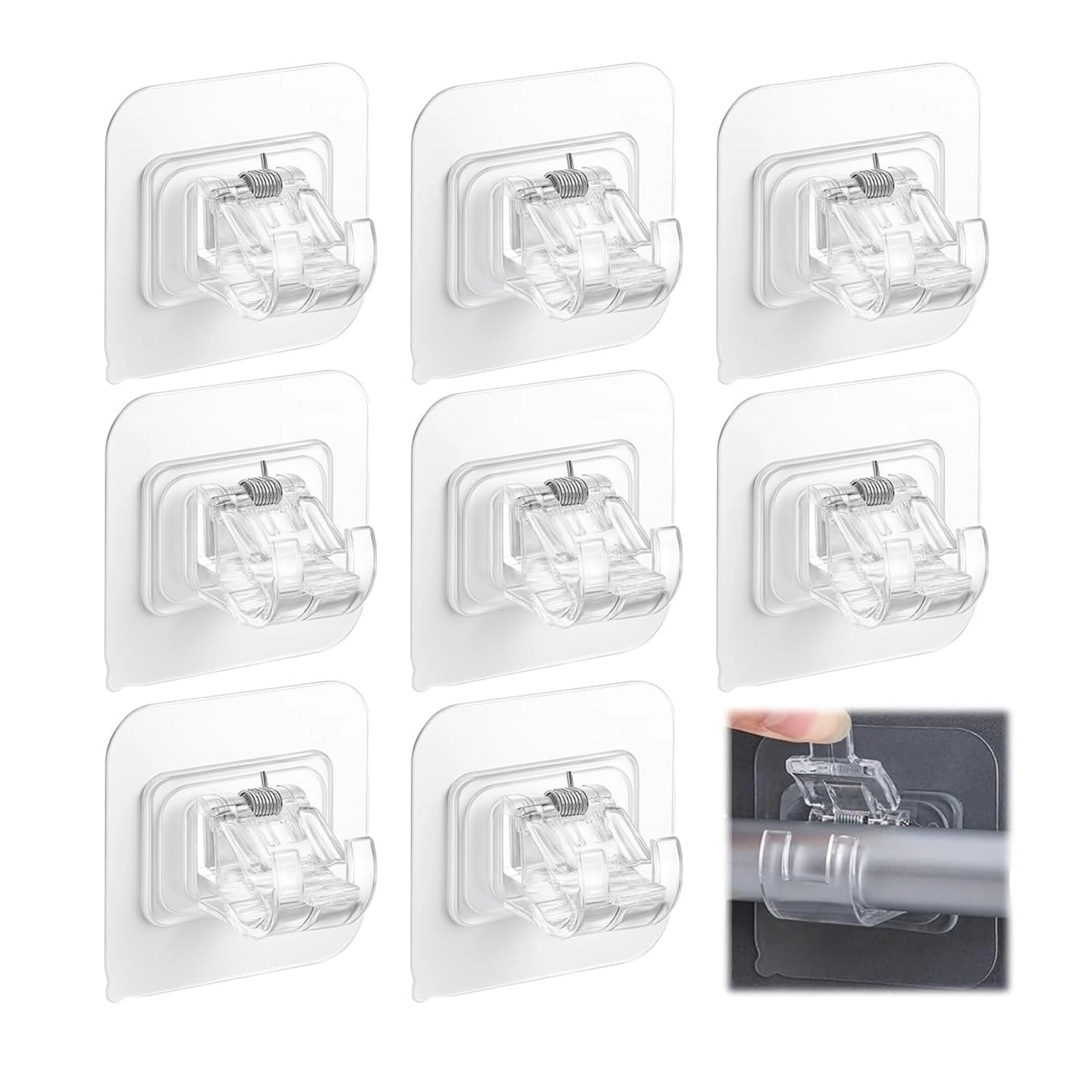 Stock Preferred Curtain Rod Brackets Self Adhesive Adjustable Hooks
