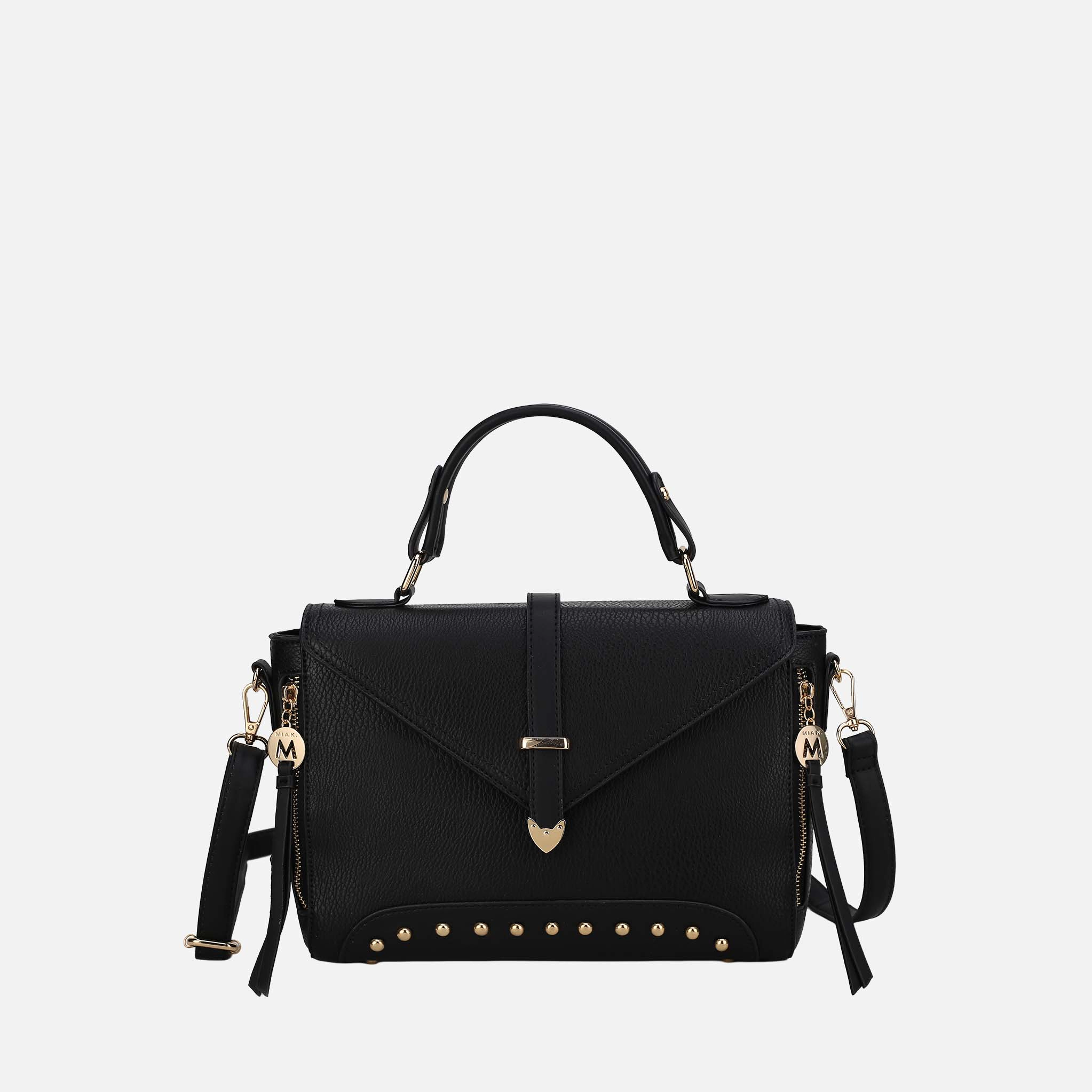 Mia K Collection Angela Women’s Satchel Bag - Vegan Leather Handbag