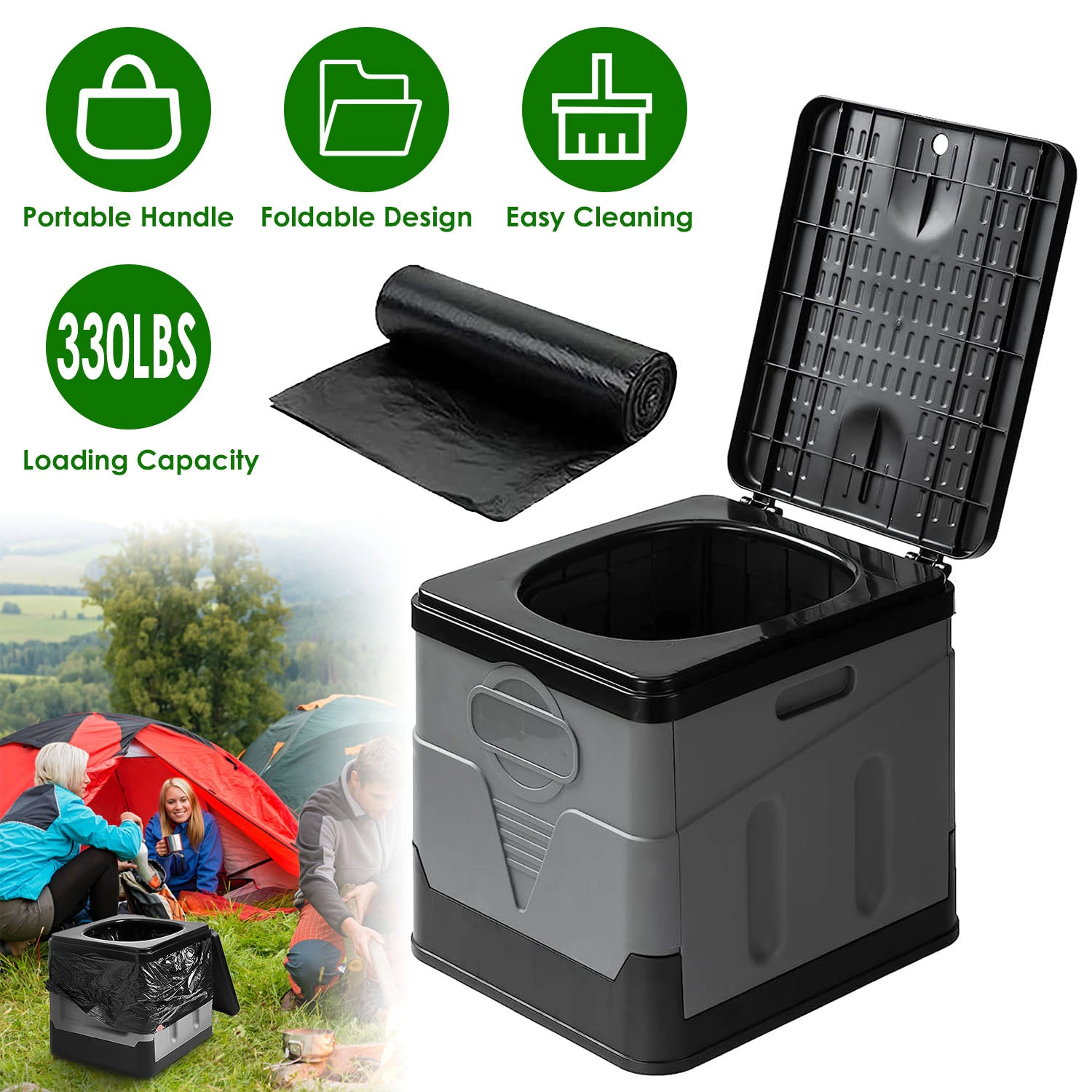GBruno Biodegradable 5.3 Gallon Trash Bags