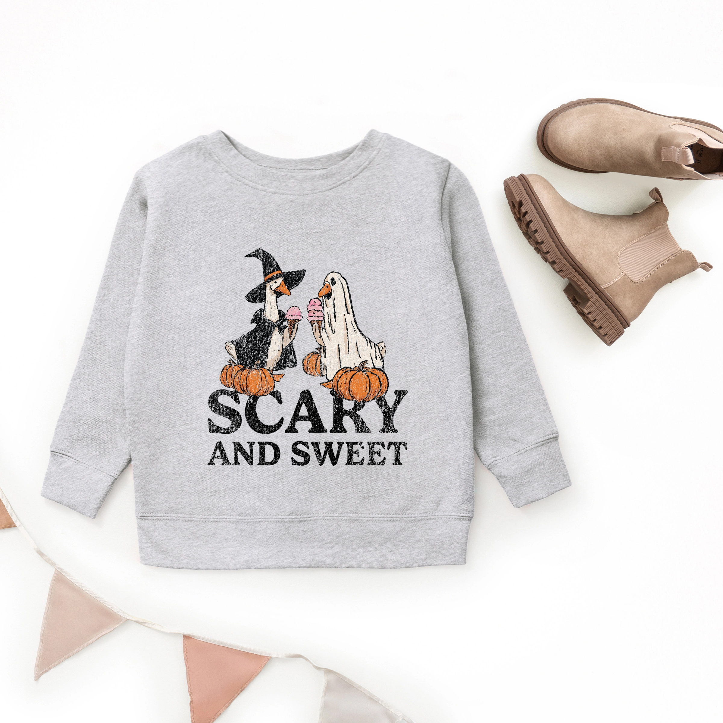 The Juniper Shop - Youth Graphic Sweatshirt Scary and Sweet Geese