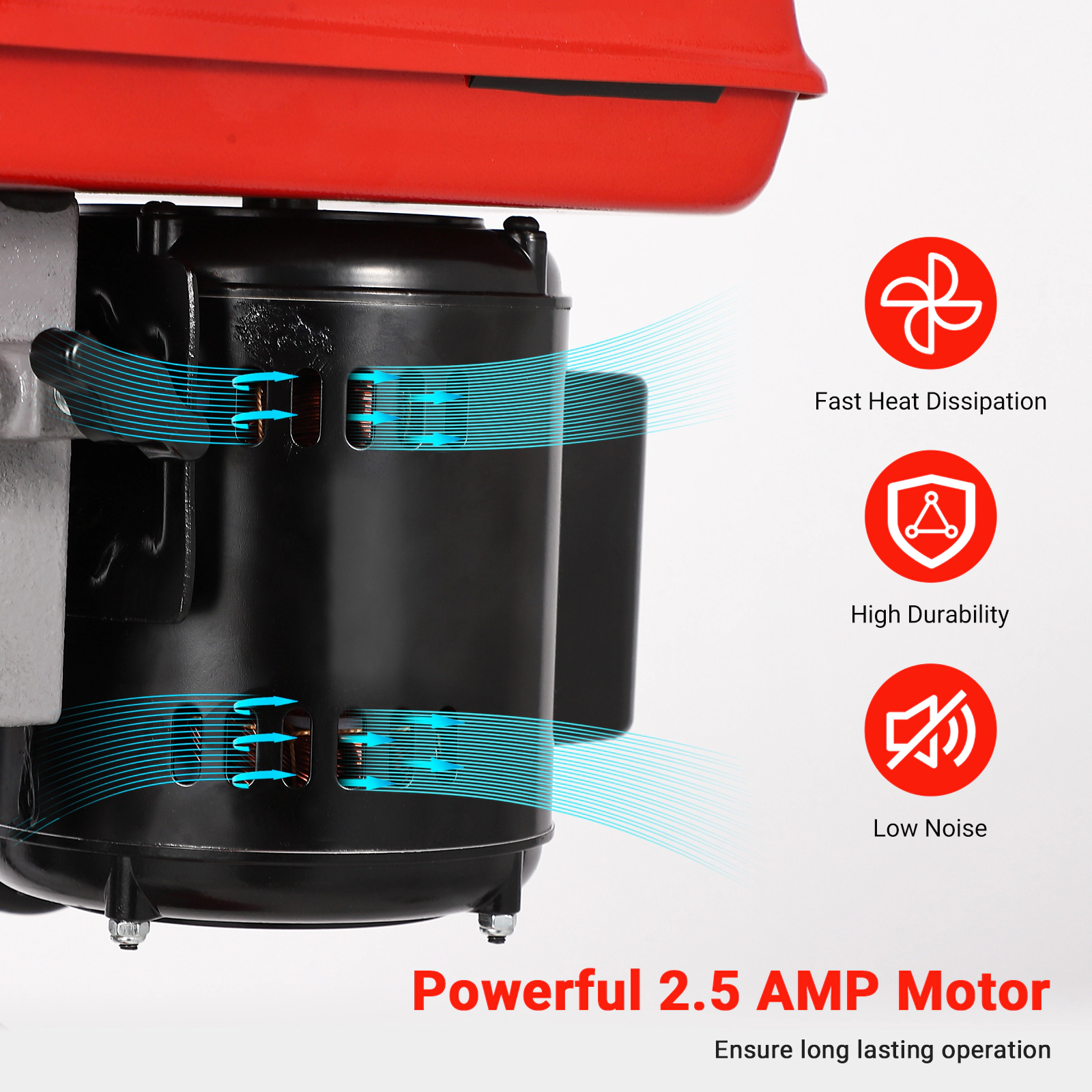 8-in 2.5-Amp 5-Speed Benchtop Drill Press with Laser Ray LED Light and 0-45 Degree Tilting Worktable
