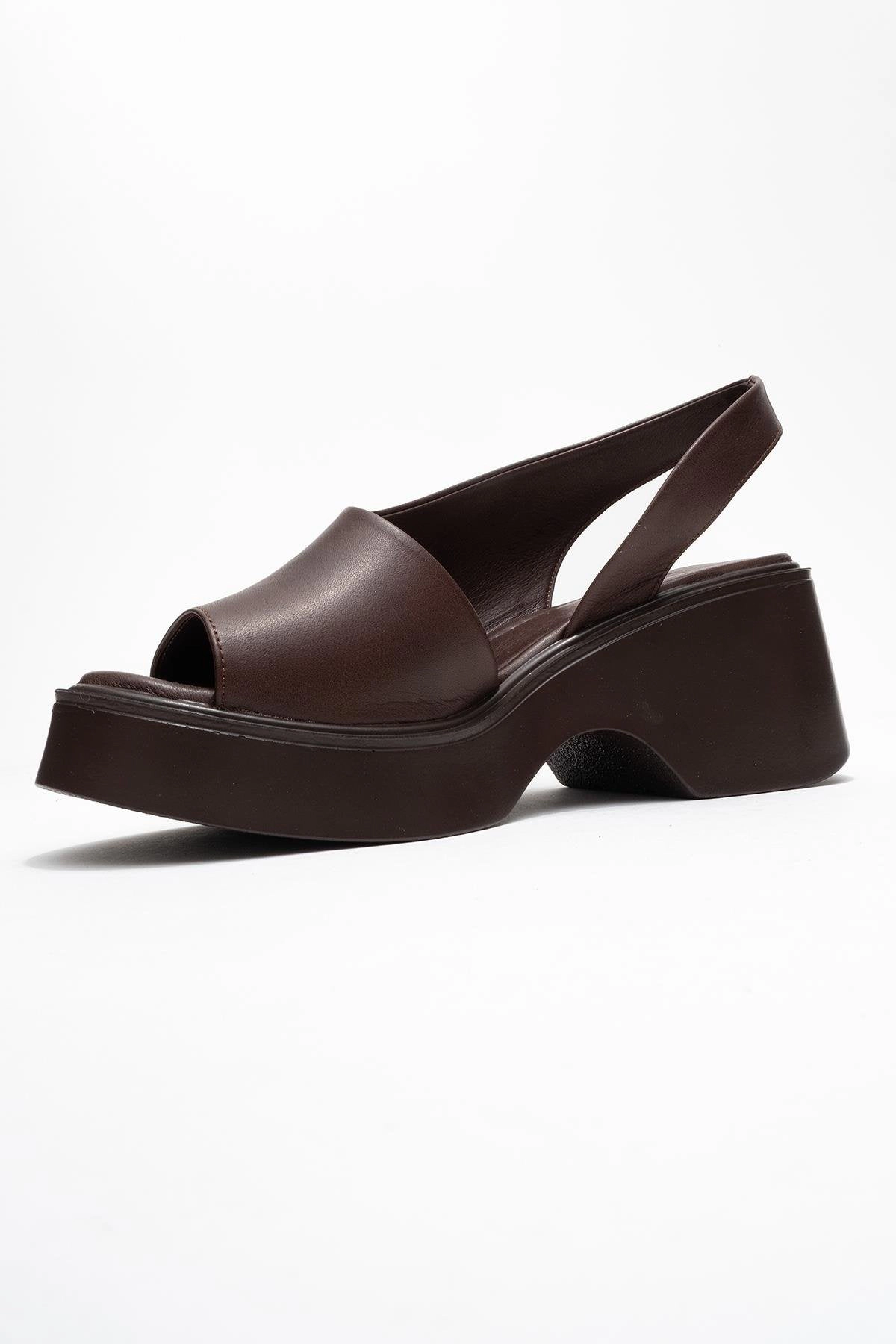 Forever & Always Womens ROY Leather Wedge Sandals