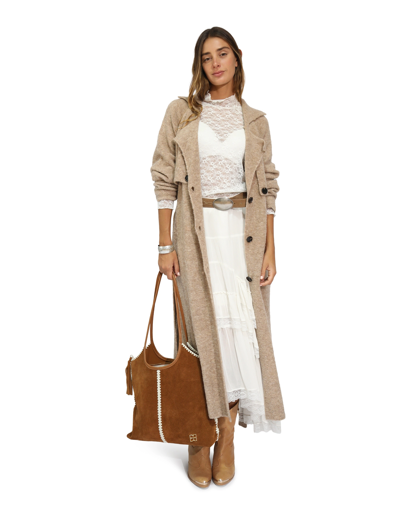 Belle & Bloom Live Dream Maxi Trench Cardigan