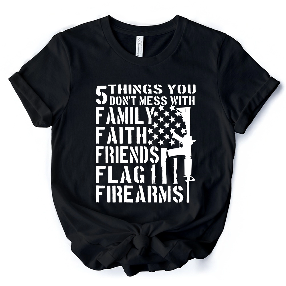 OrnamentallyYou Mens 5 Things You Don't Mess With Dad T-Shirt
