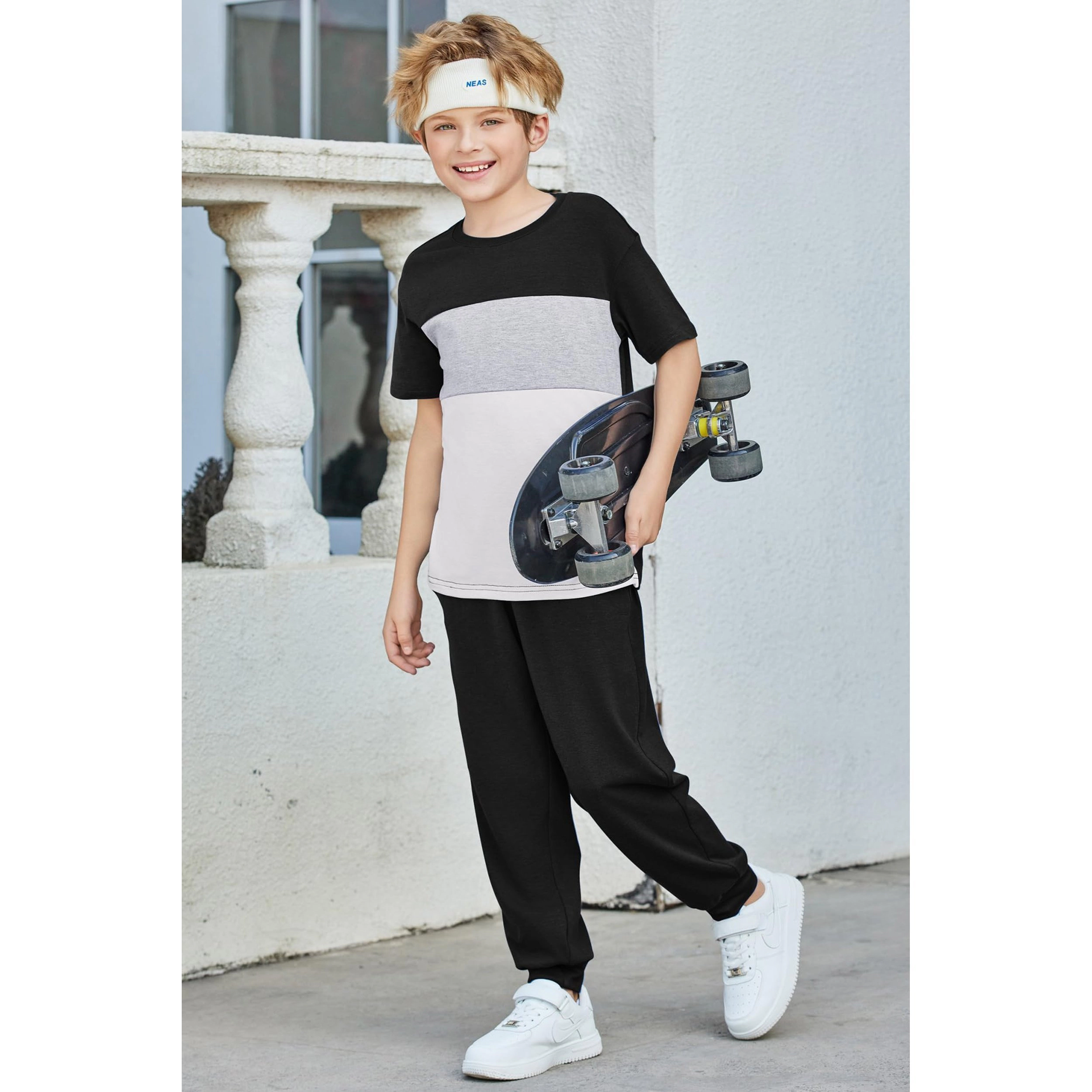 Arshiner Boys Pants Set Piece Short Sleeve Tshirt And Active Casual Clothing