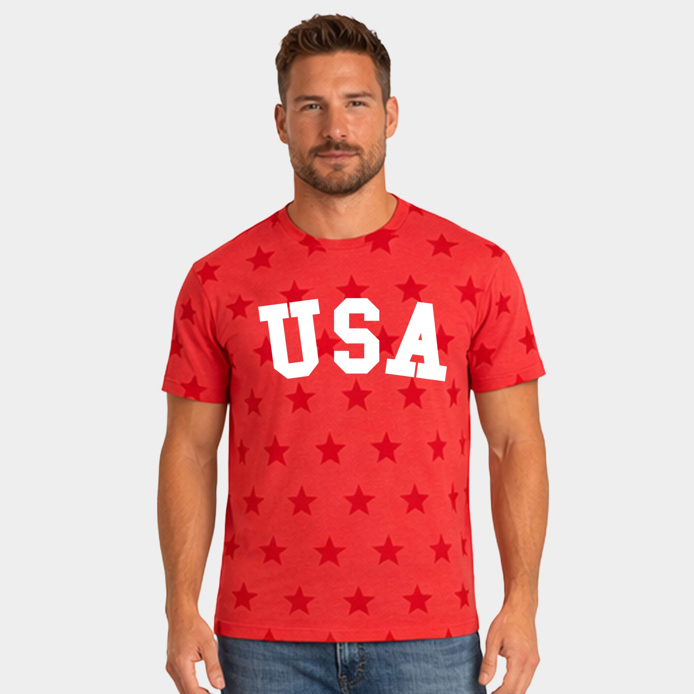 Simply Sage Market - Usa Bold Men's Short Sleeve Star Tee