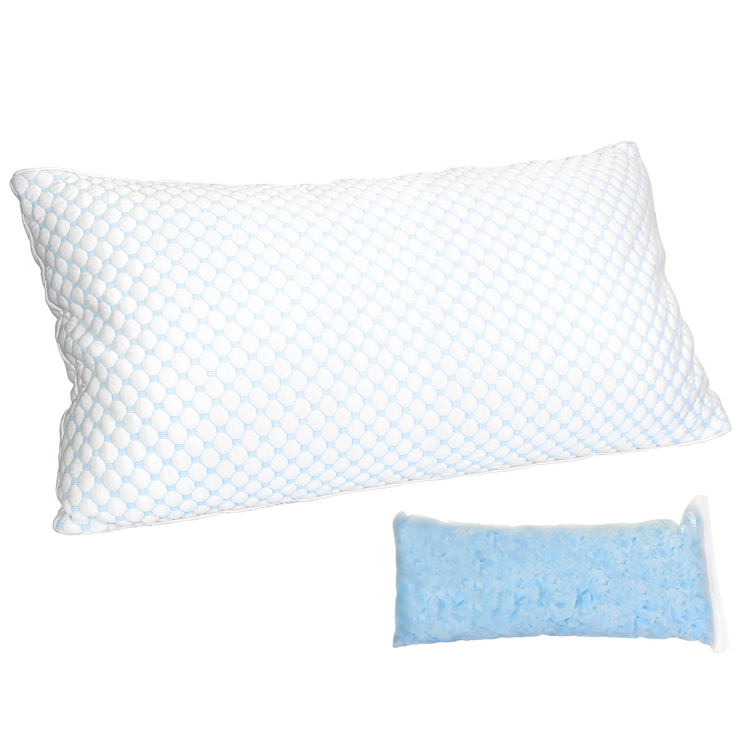 NEW Home Unisex Adjustable Shredded Memory Foam Pillow