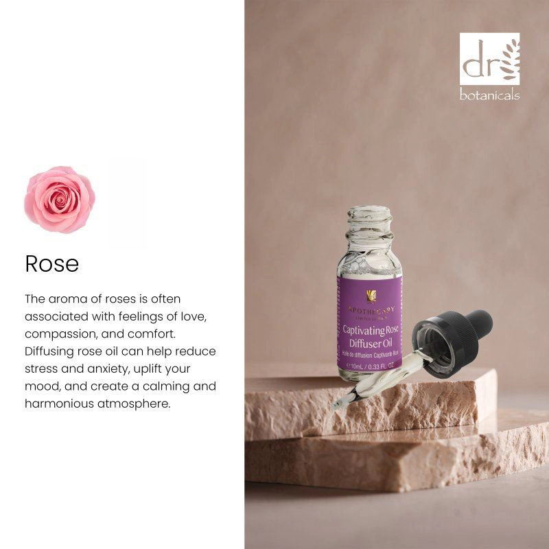 Dr Botanicals Captivating Rose Diffuser Oil 10ml - Floral Home Fragrance