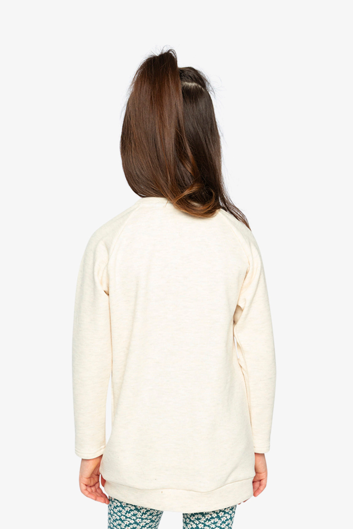 Deux par Girls Strawberry Appliqué Brushed Jersey Long Sleeve Tunic