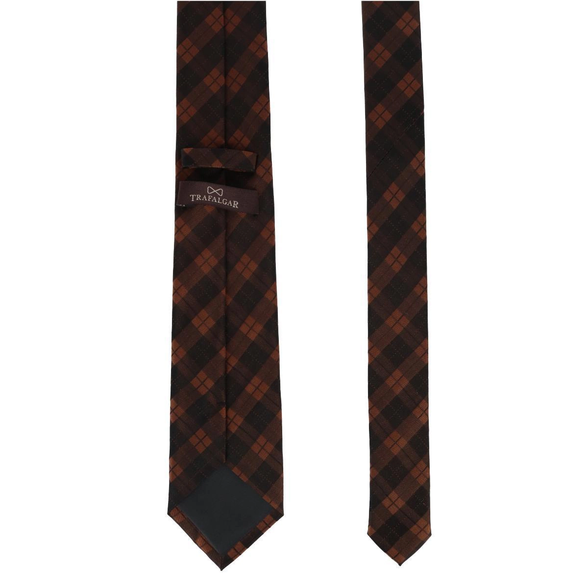 Trafalgar Digby Checkered Plaid Silk Necktie