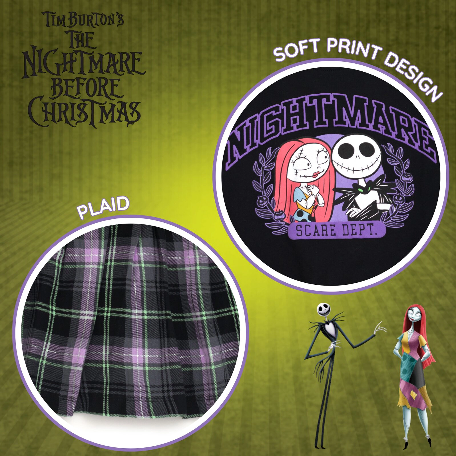 Disney Girls' Fleece Plaid Dress