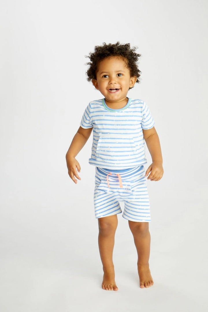 Rockets of Awesome Splatter Stripe Play Shorts For Baby