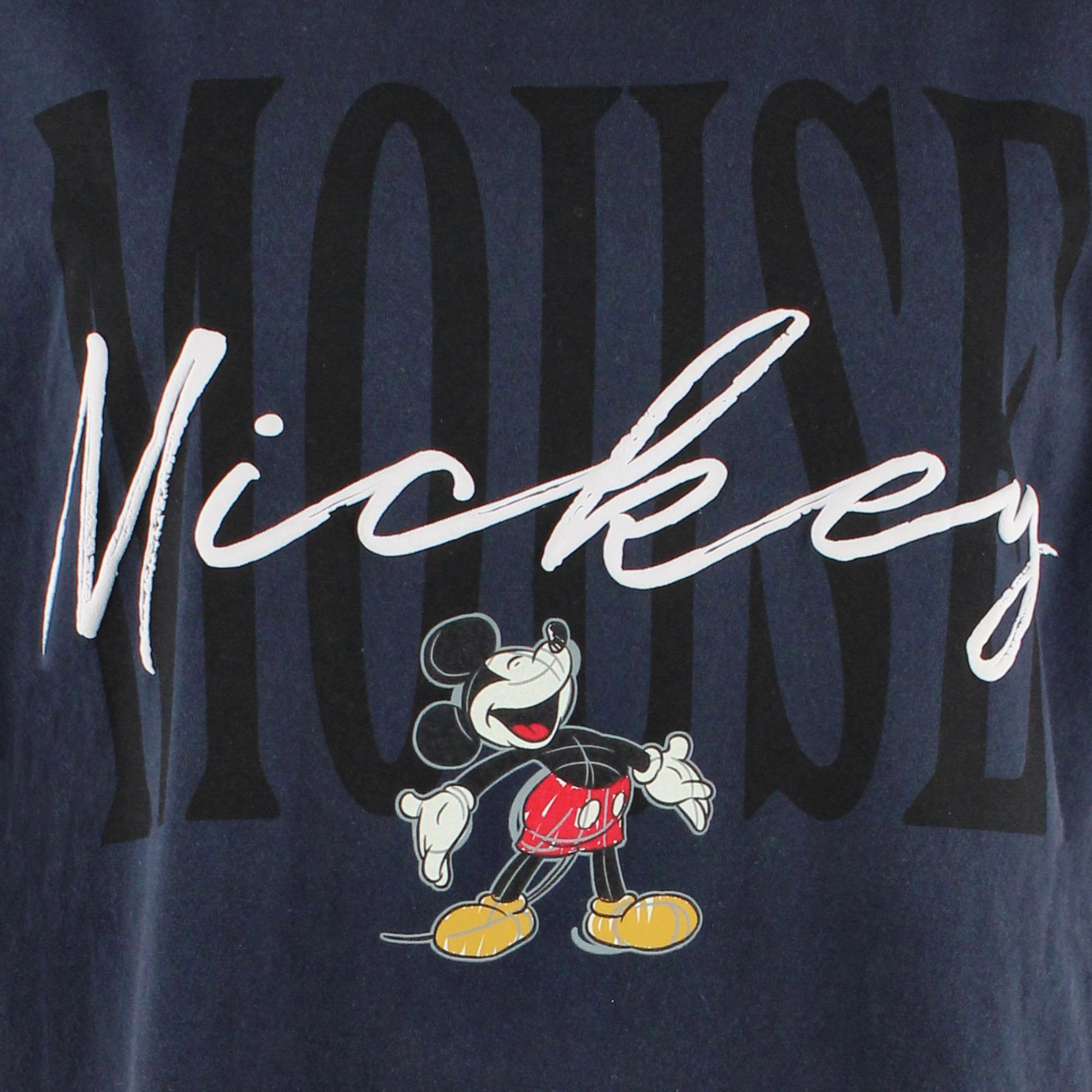Jerry Leigh Unisex Mickey Mouse Script Signature T-Shirt