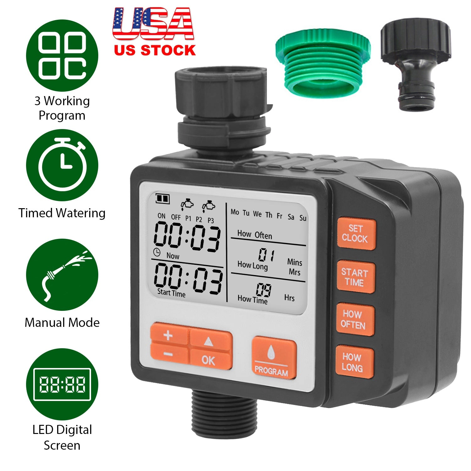 GBruno Programmable Waterproof Sprinkler Timer