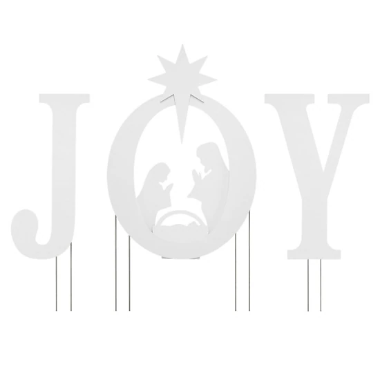 SUGIFT JOY Nativity Christmas Yard Sign Set with Holy Family Silhouette ...