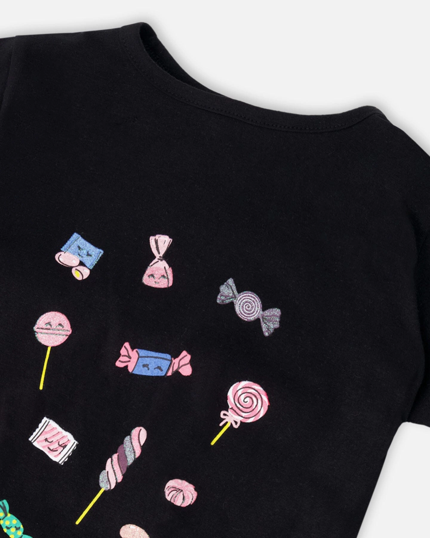 Deux par Girls Organic Cotton Candy Graphic Short Sleeve T-Shirt