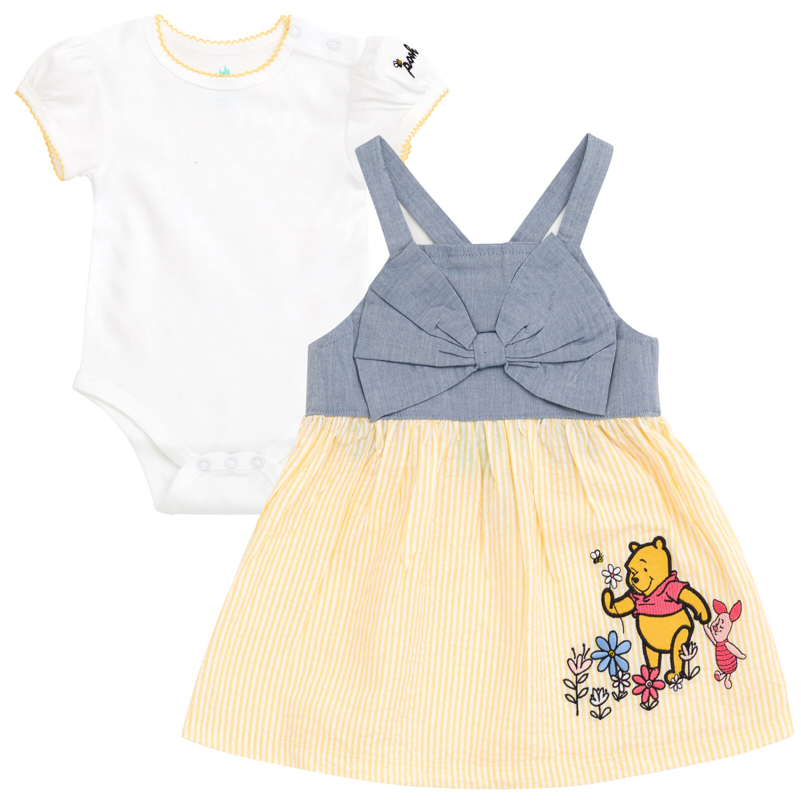 Disney Baby Girls' 2-Piece Bodysuit and Jumper Dress Set