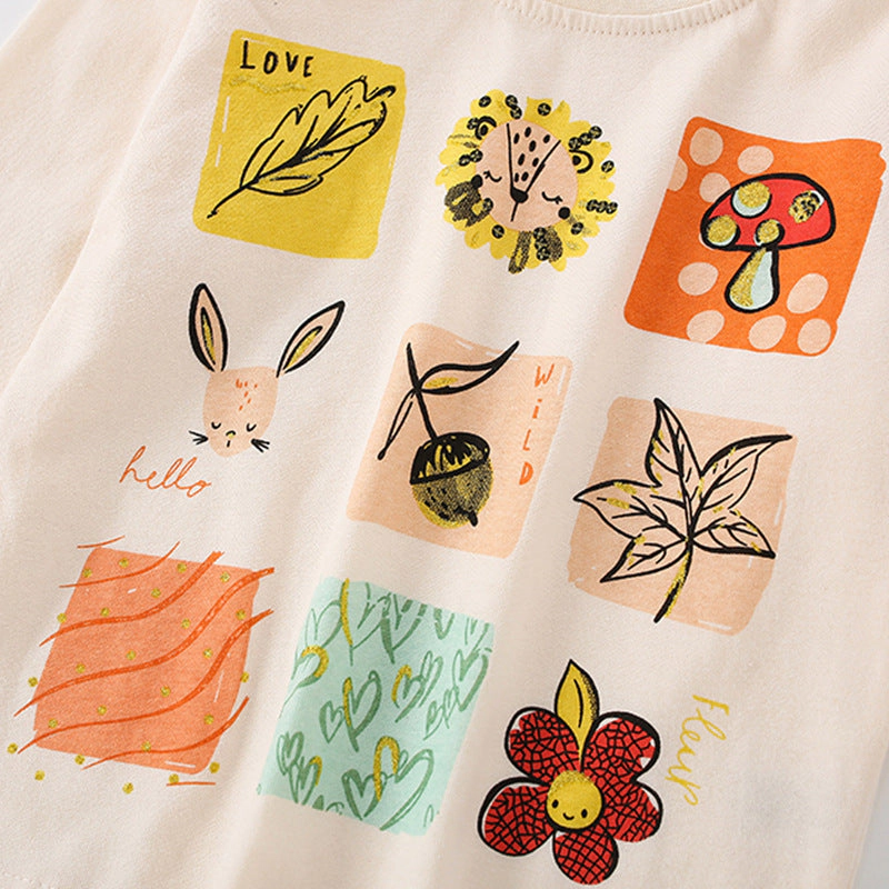 MyKids-USA Baby Girl Print Pattern Thin Style Autumn Style Shirt