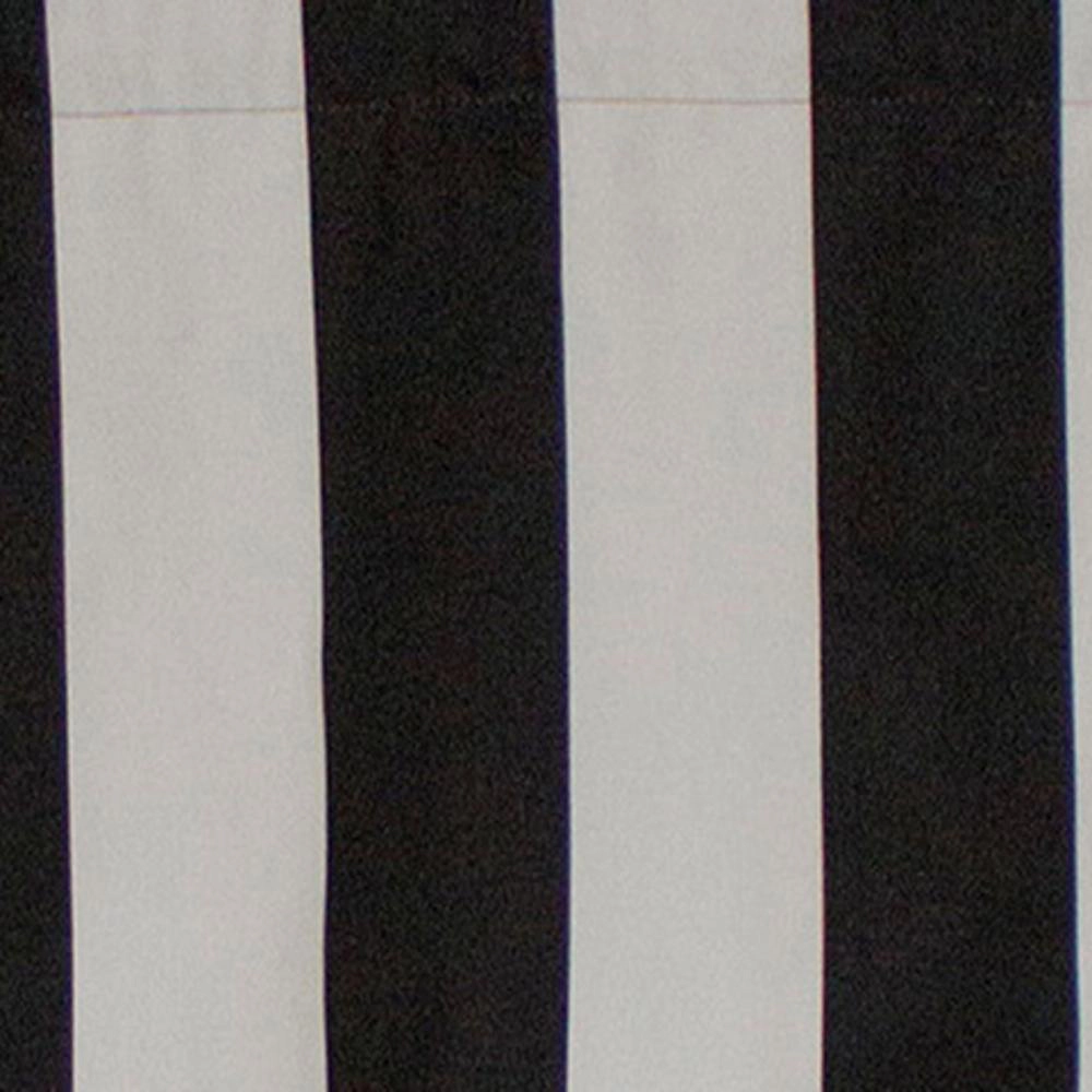 Cabana Stripe Design 3" Rod Pocket Valance 50" x 17" Black by RLF Home