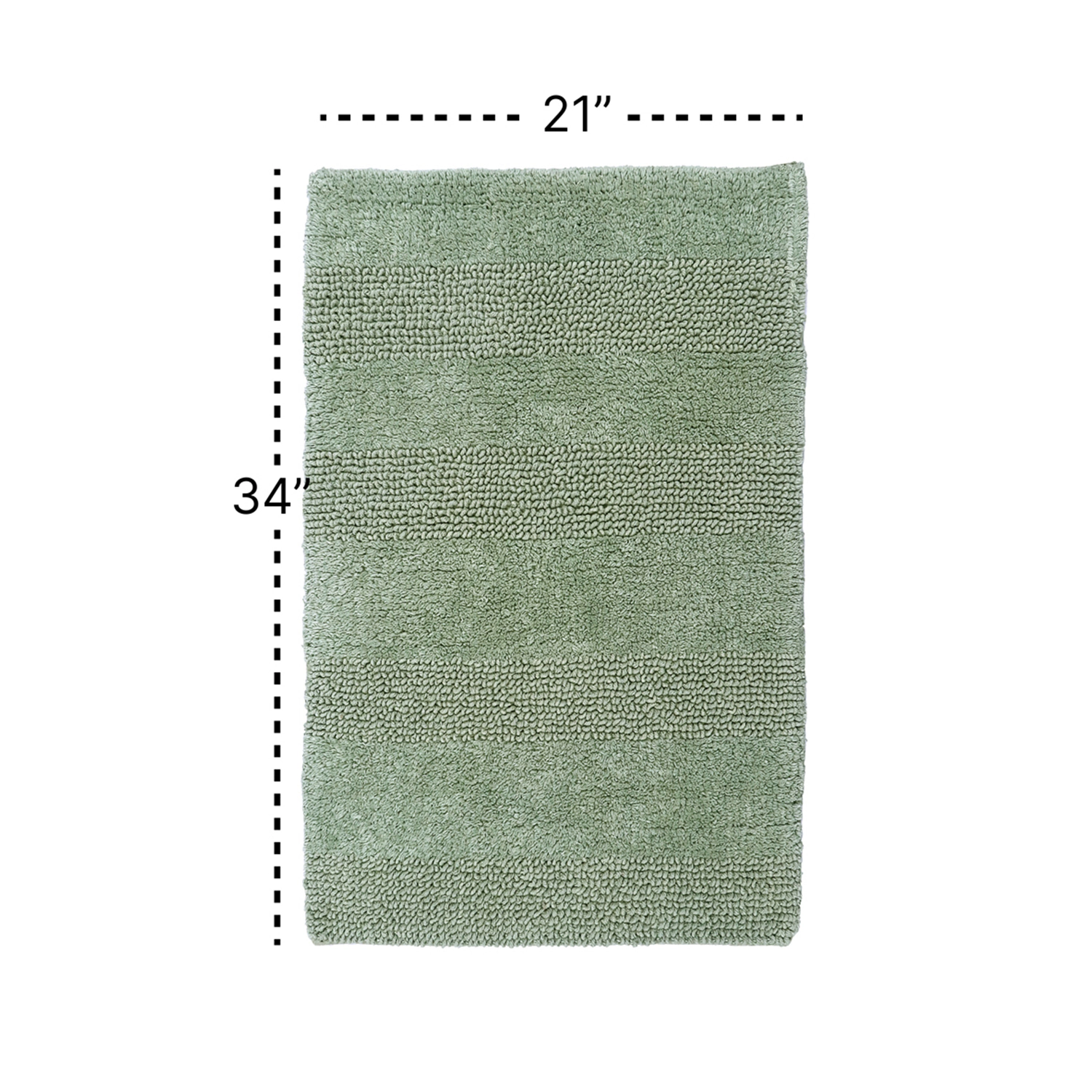 Knightsbridge Stylish And Comfortable All Season Traditional Wide Cut Design Cotton Bath Rug 21" X 34