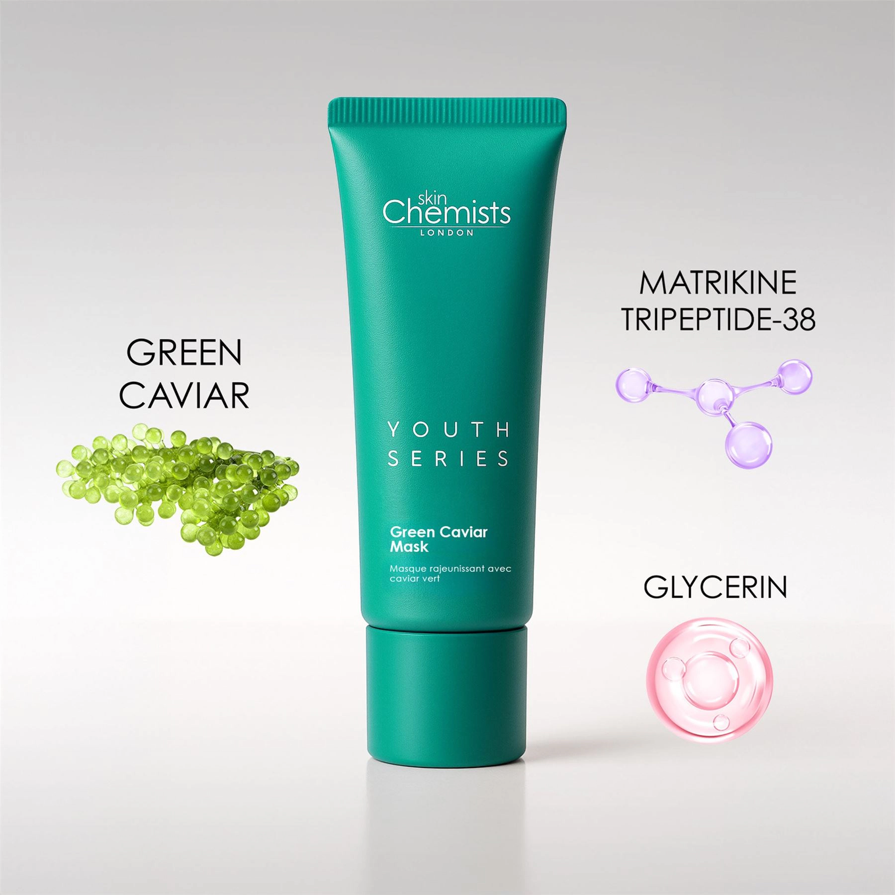 skinChemists Green Caviar Anti-Aging Mask 50ml - Hydrating Treatment for Fine Lines & Wrinkles