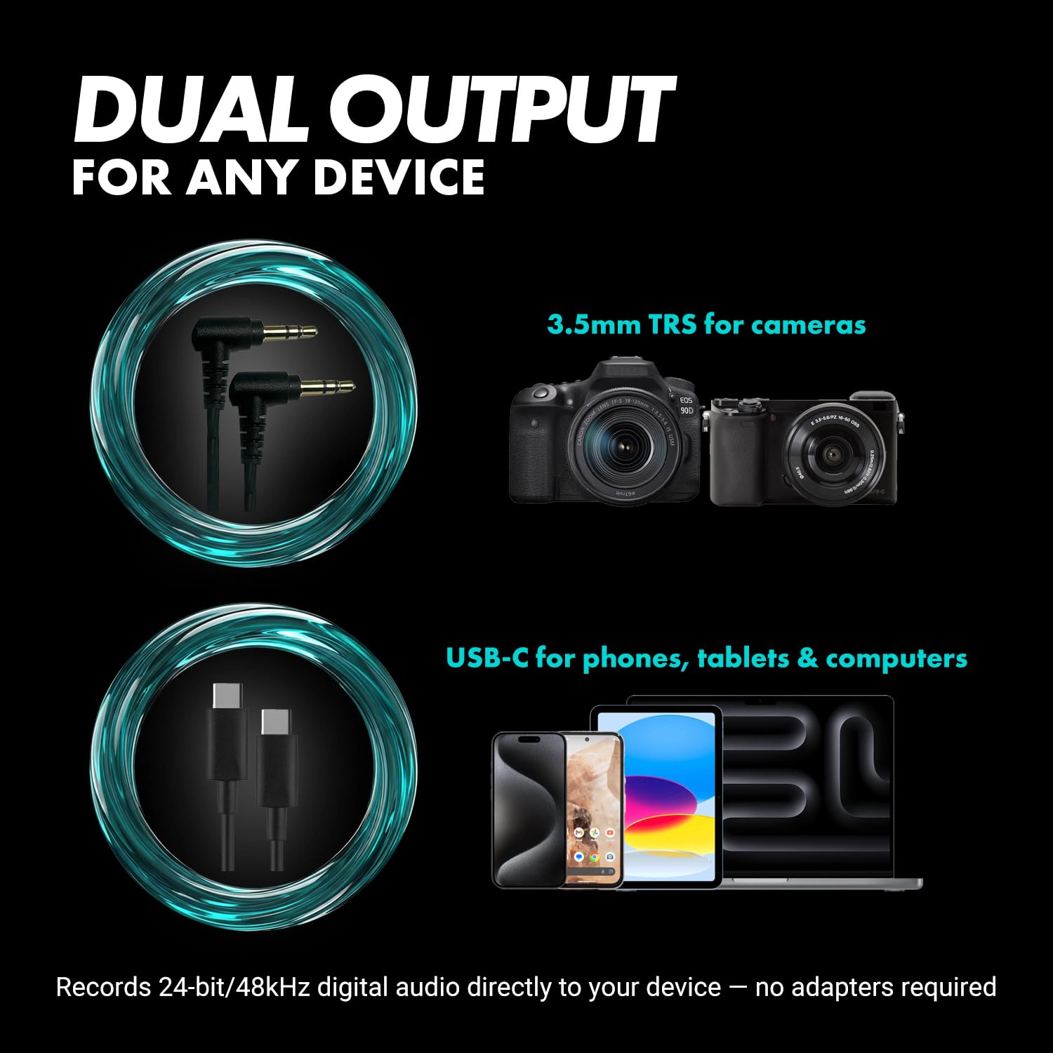 Movo VXR10-AI Shotgun Microphone with AI Noise Cancellation - Camera Microphone for DSLR, Smartphone and Computer