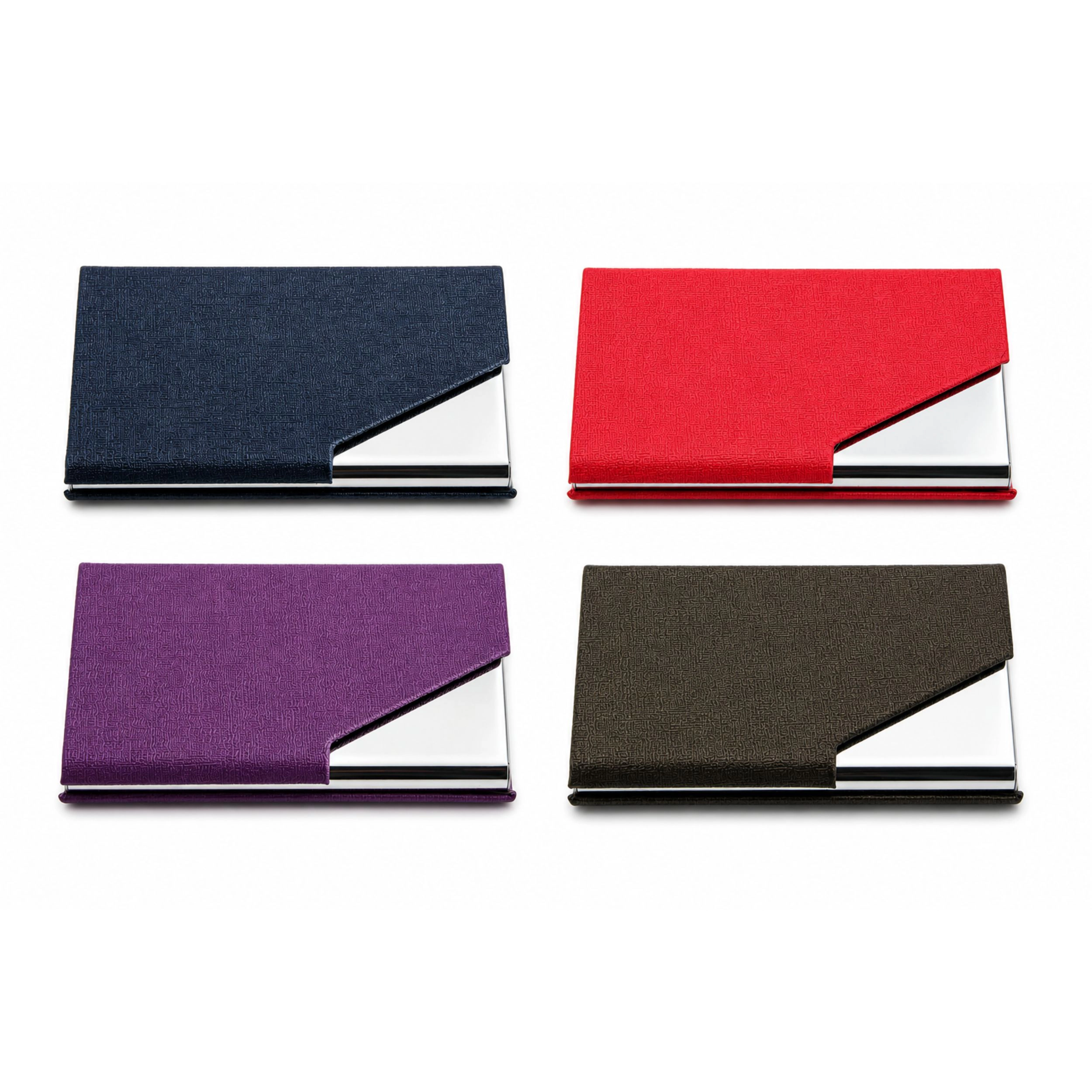 Home Collection Slim PU Leather Card Holder Wallet for Credit ID Business Cards