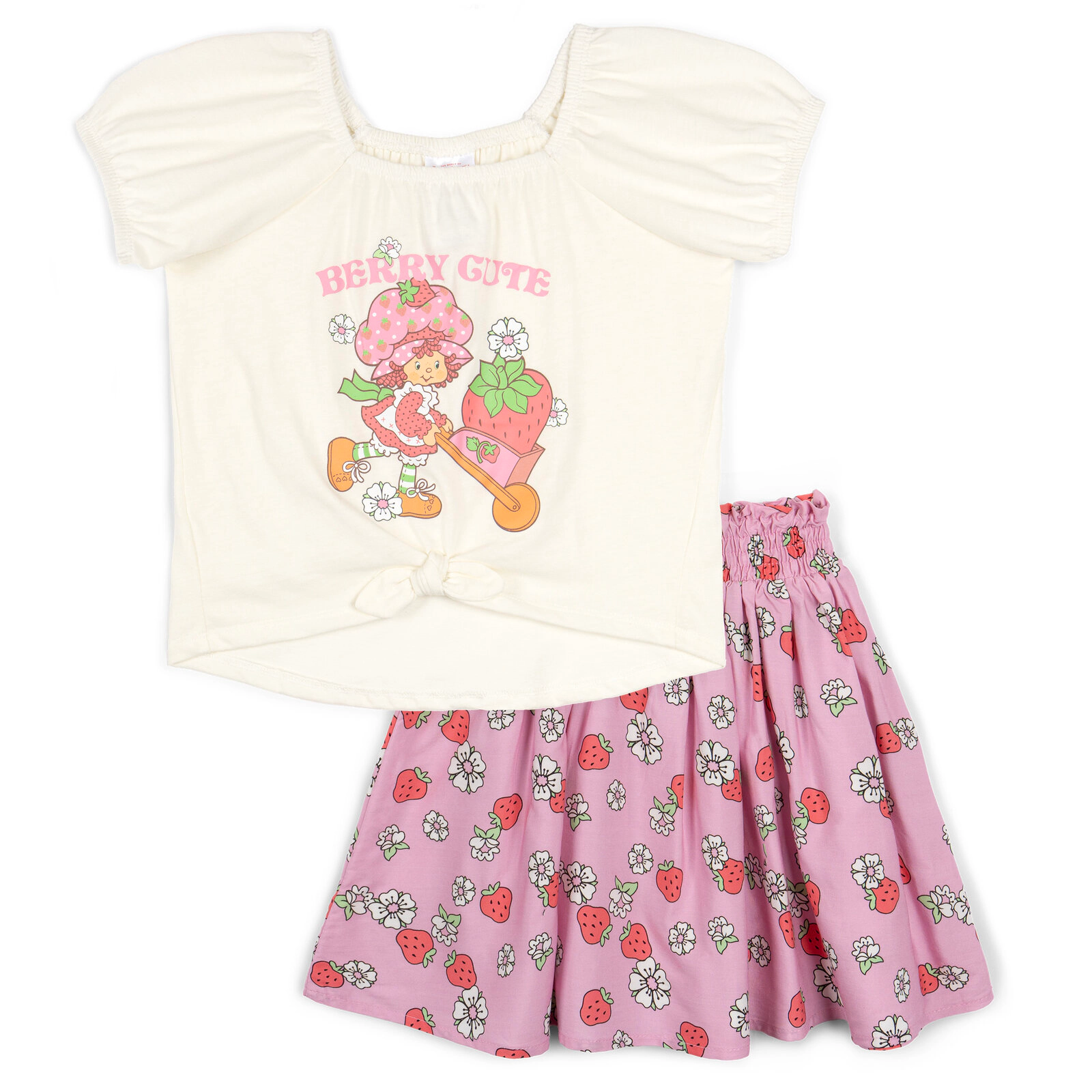 Strawberry Shortcake Girls' 2-Piece Tee and Skirt Set
