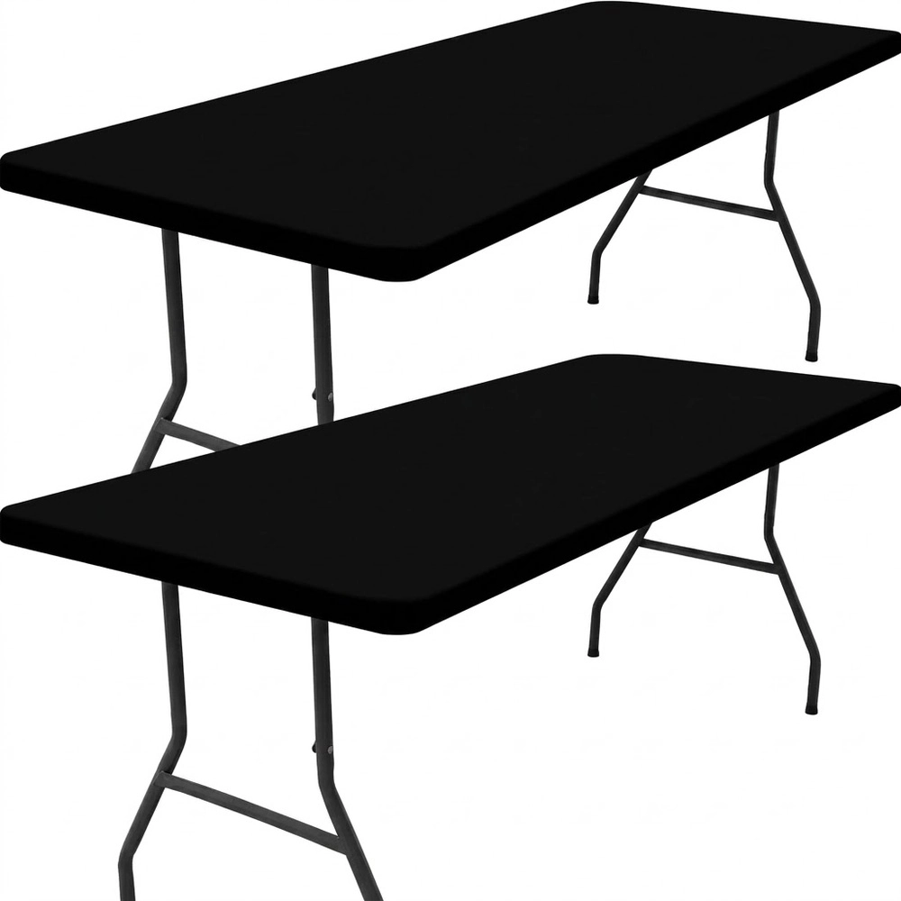 Technopliance 2 Pack Waterproof Fitted Rectangle Tablecloth 30 x 72 Inch