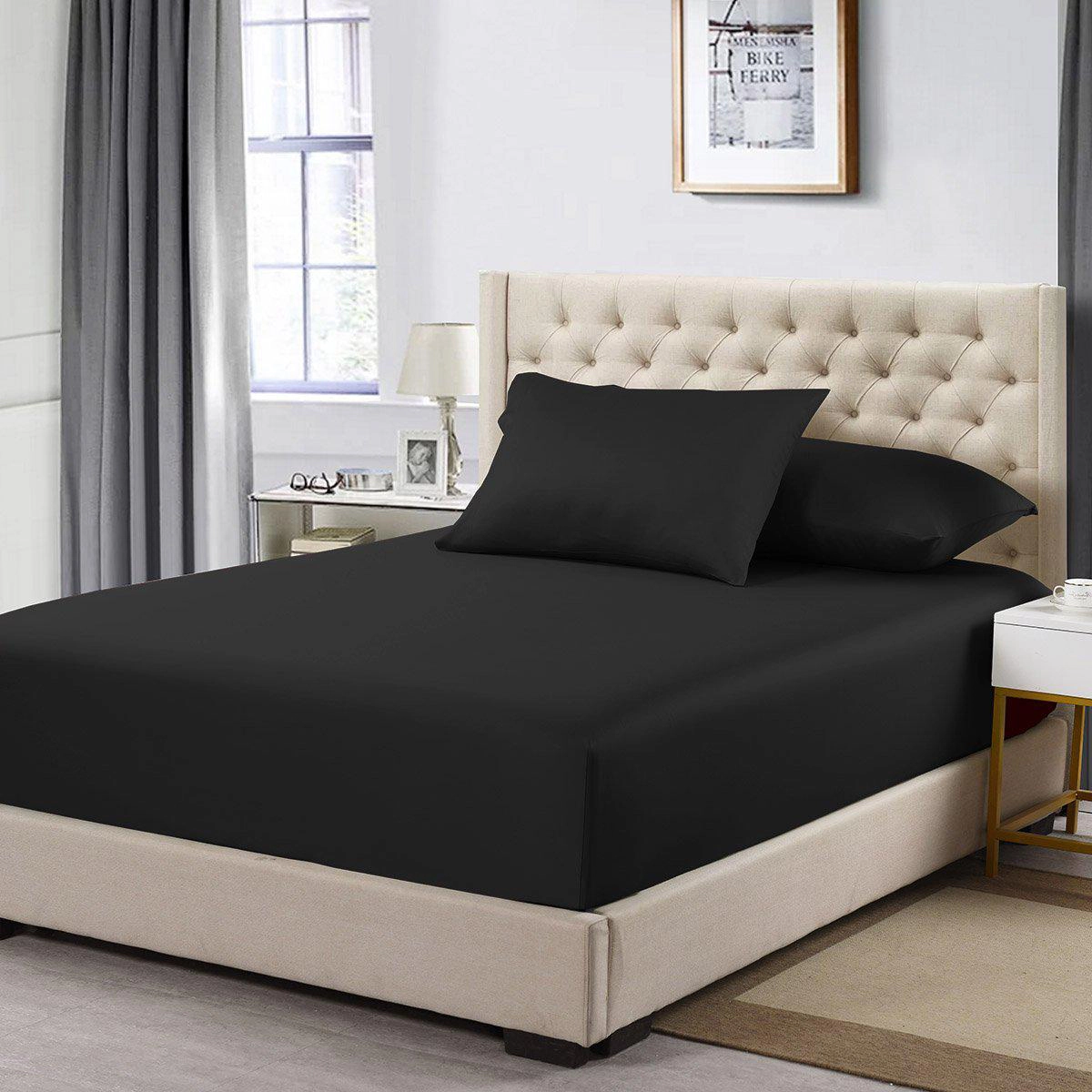 Egyptian Linens 608 Thread Count Cotton Fitted Sheet and Pillowcase Set