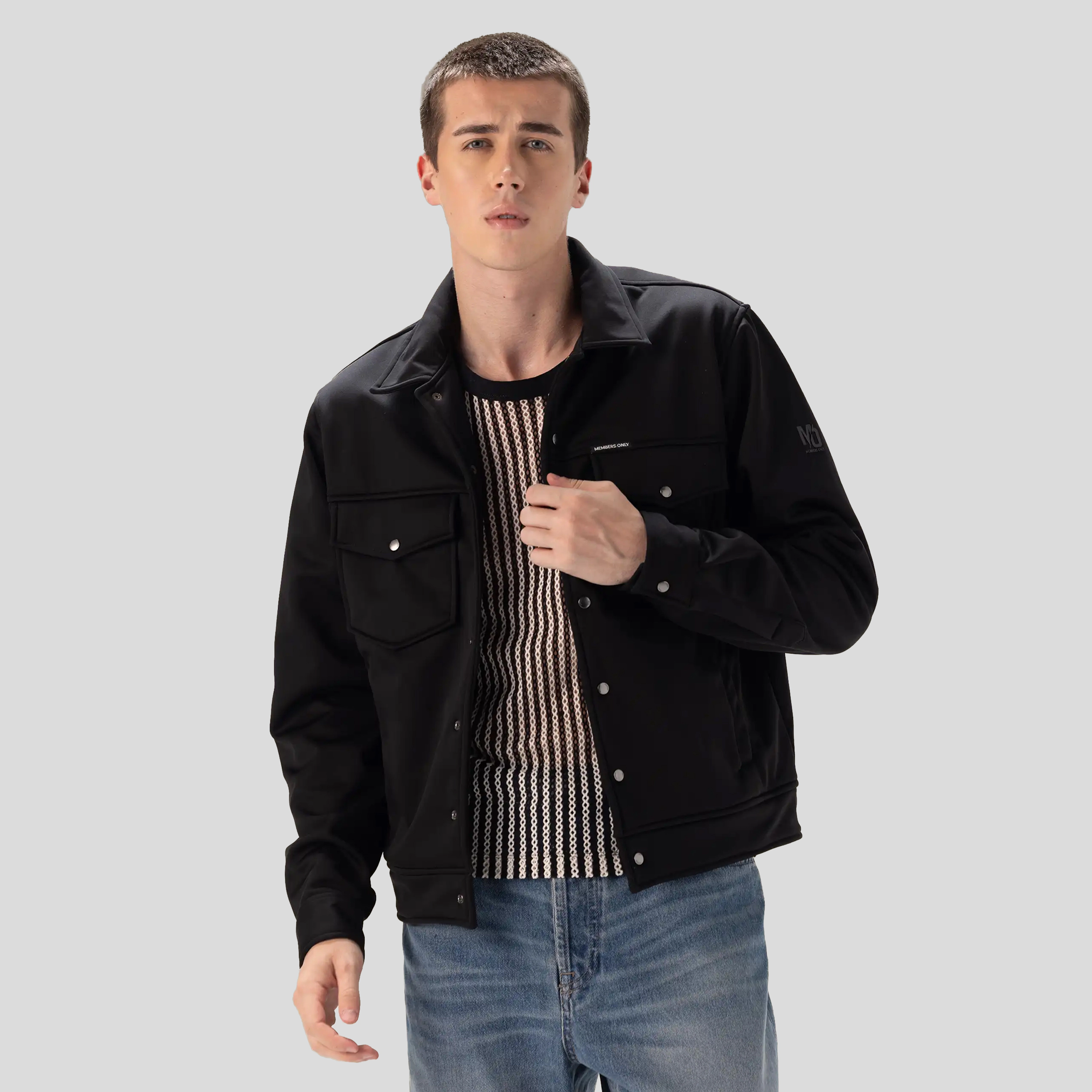 Members Only Men's Soft Shell Shirt Jacket