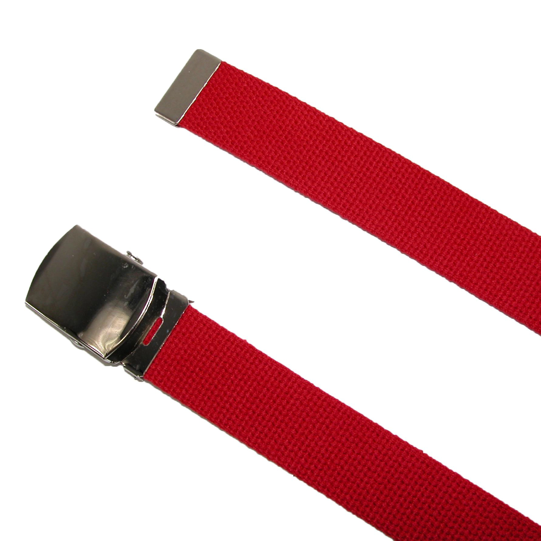 CTM Cotton Adjustable Belt with Nickel Buckle Unisex Casual Web