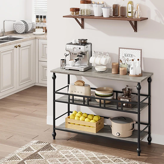 BebreezChic 43 Inch Console Table for Entryway– Sturdy Open Shelf Sofa ...