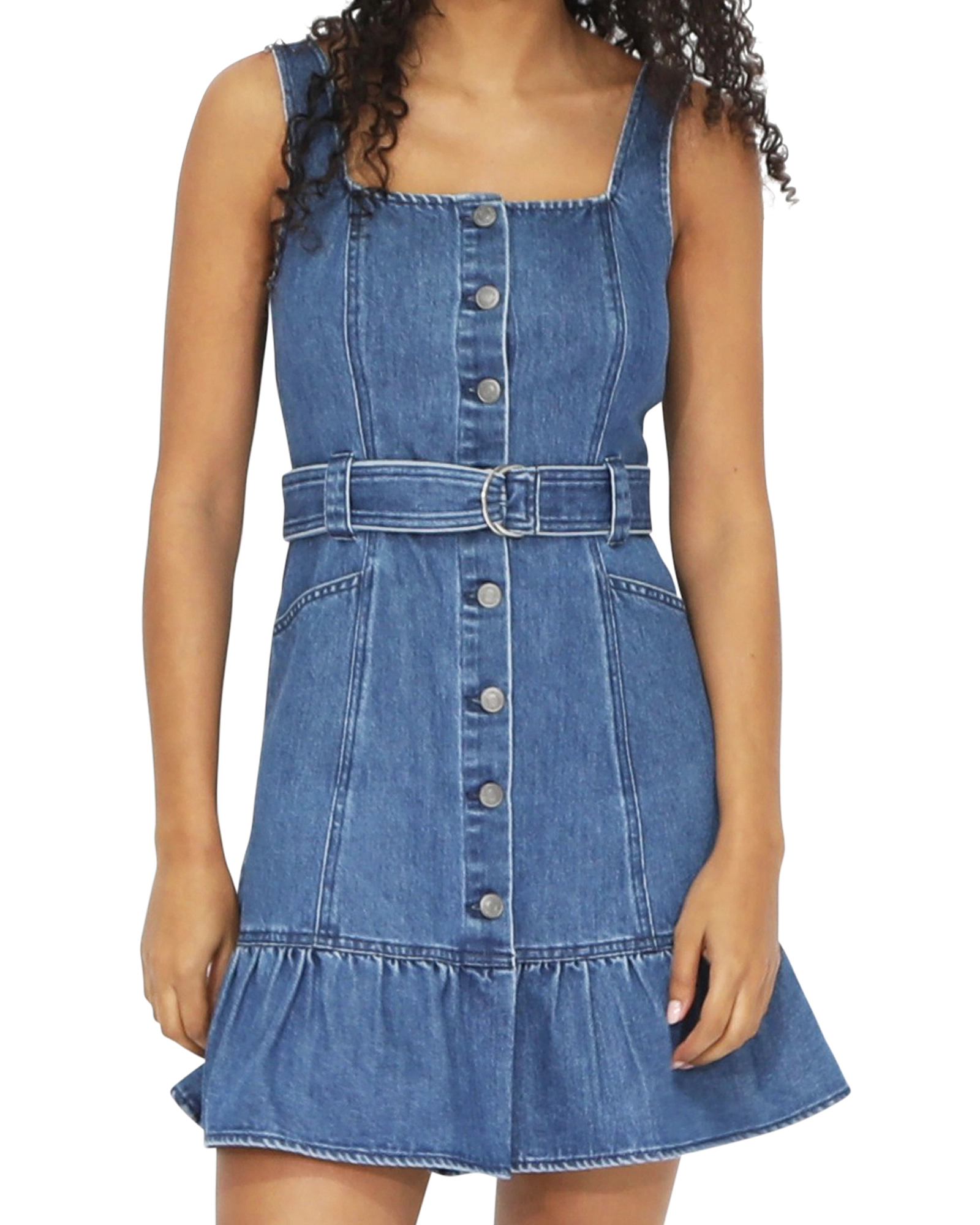 Belle & Bloom Womens Reunite Denim Mini Dress
