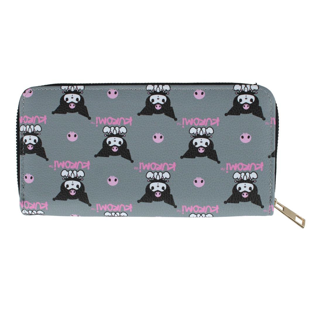 CTM Women's Hello Kitty Kuromi Vegan Leather Deluxe Zip Wallet