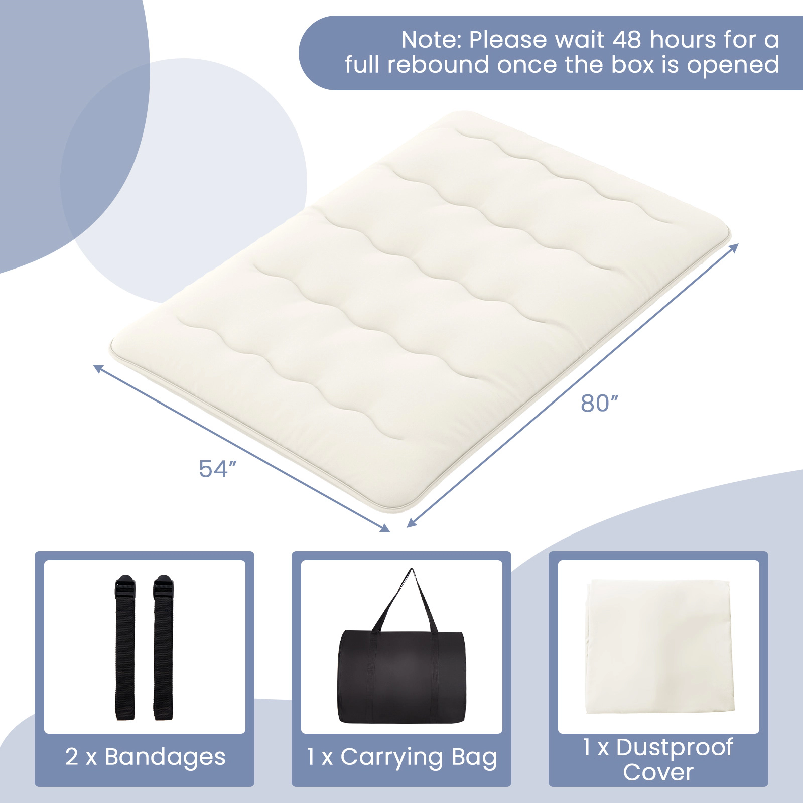 SUGIFT Twin Beige Japanese Floor Futon Mattress, 4-Inch Thick, 5-Layer Quilted Sleeping Pad