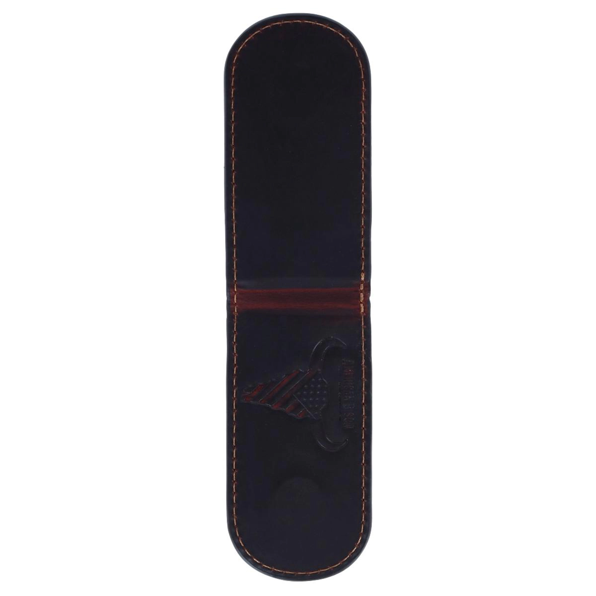 American Bison Men's Oil Pull Up Leather Magnetic Money Clip