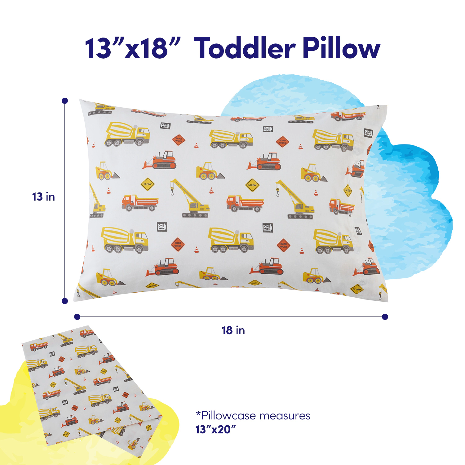 Sweet Home Collection Kids' 13"x18" Pillow & Printed Pillowcase