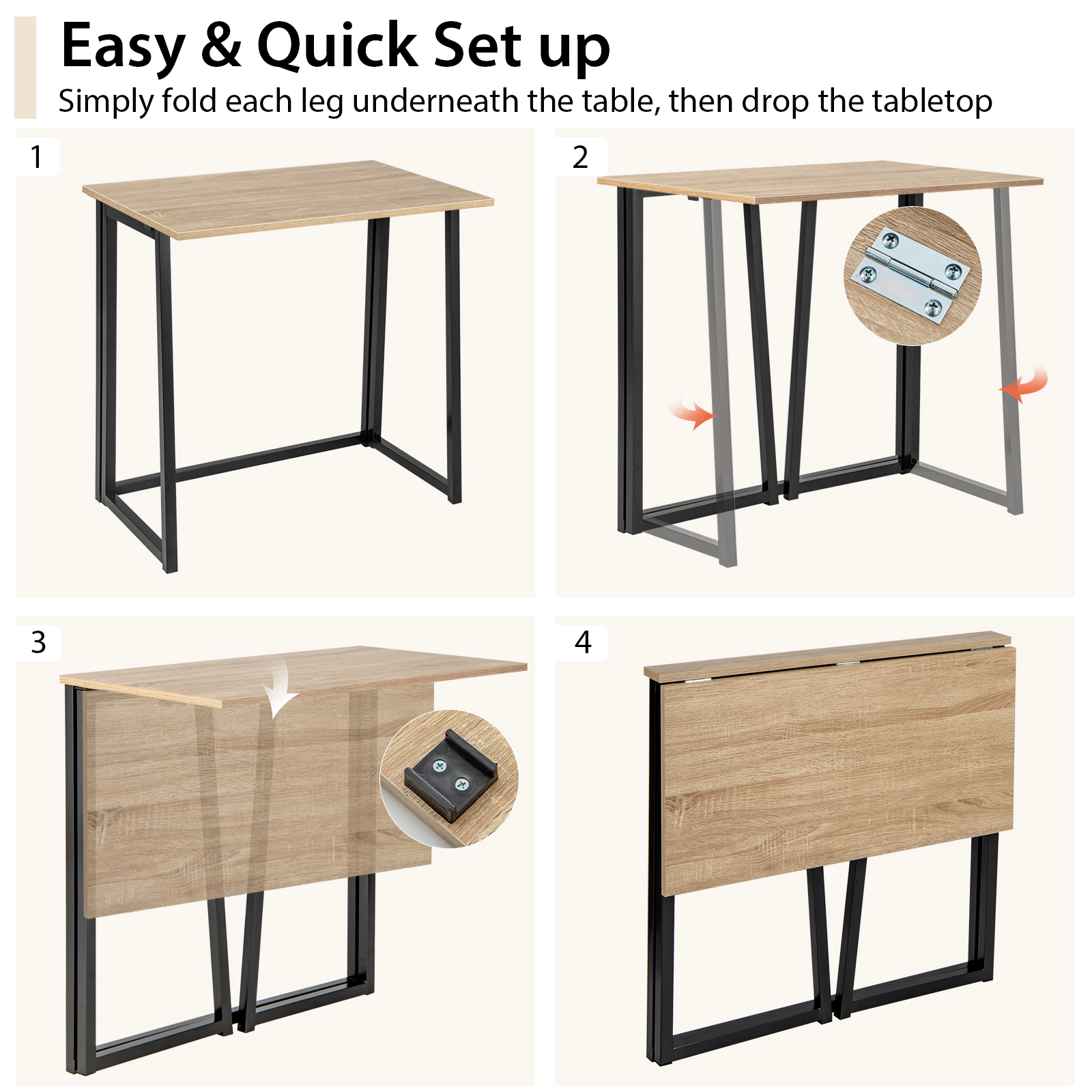 SlickBlue Folding Laptop Desk with Compact Storage Design