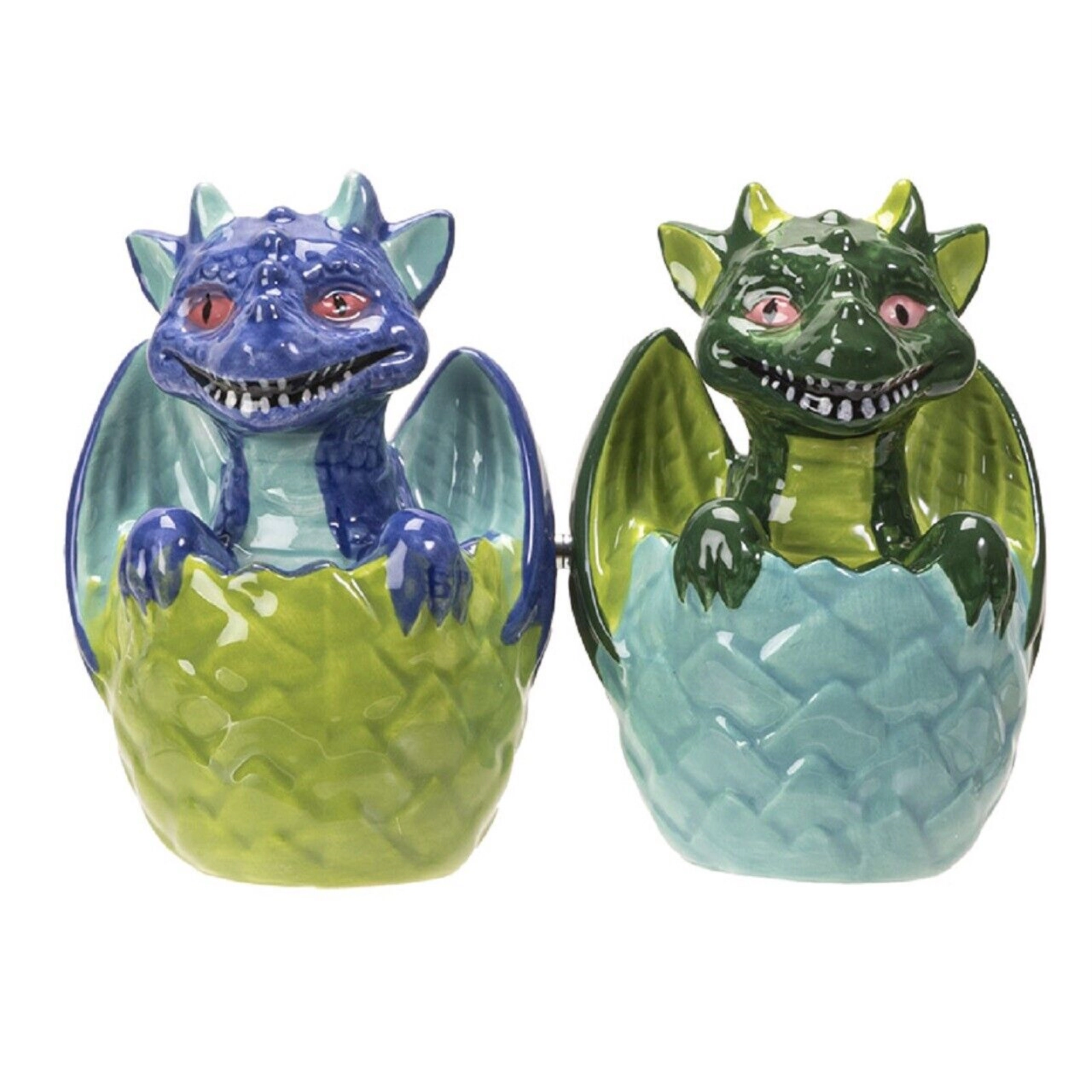 Pacific Giftware Dragon Hatchling Magnetic Salt and Pepper Shaker Set 3.5 Inch Multicolor
