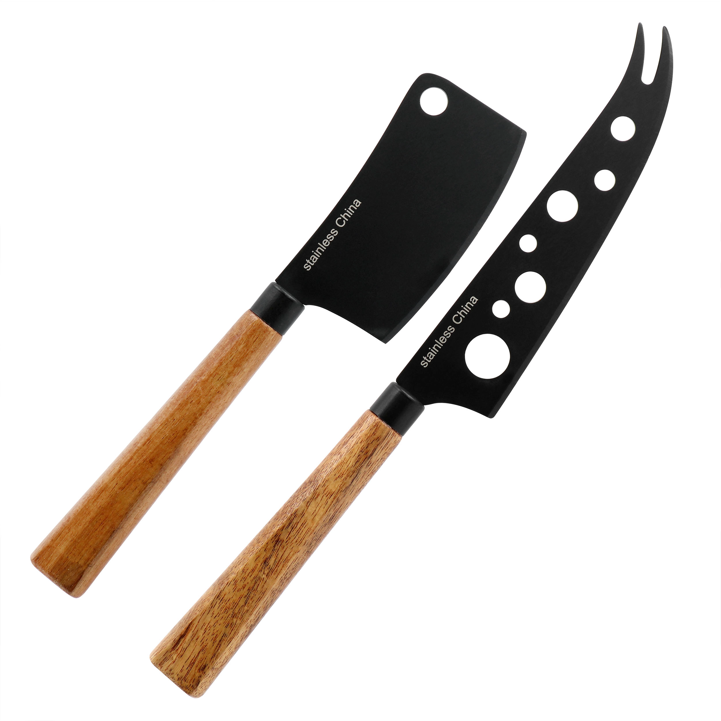 Gibson Elite 3 Piece Acacia Wood Charcuterie Serving Board and Cheese Knife Set in Brown