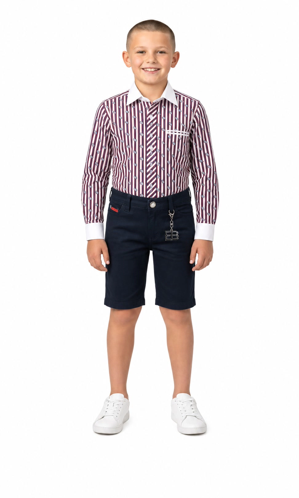Elie Balleh Boys Slim Fit Printed Button-Down Shirt