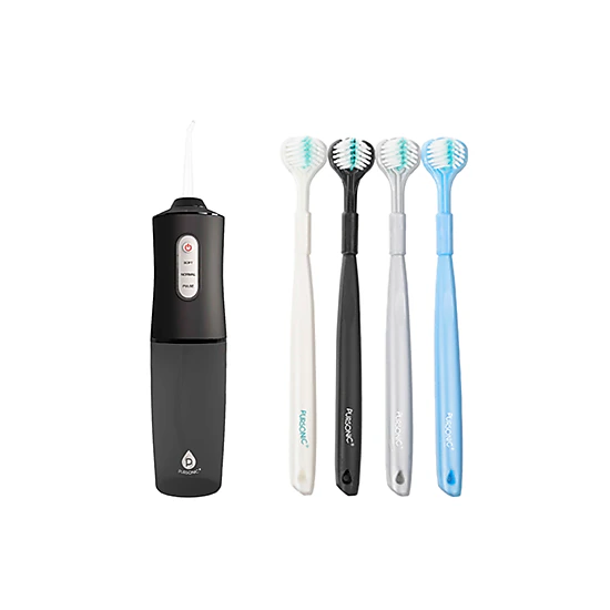 Pursonic Unisex USB Rechargeable Water Flosser & 3D Advanced Tech Toothbrush Set