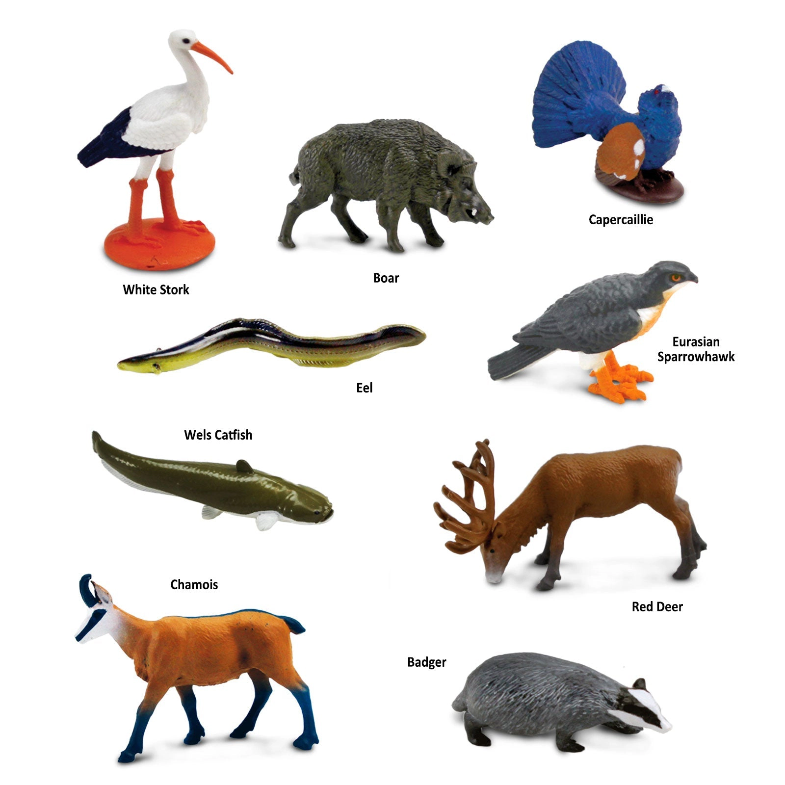 Safari Ltd. - European Animals TOOB - contains 9 Mini Figurines